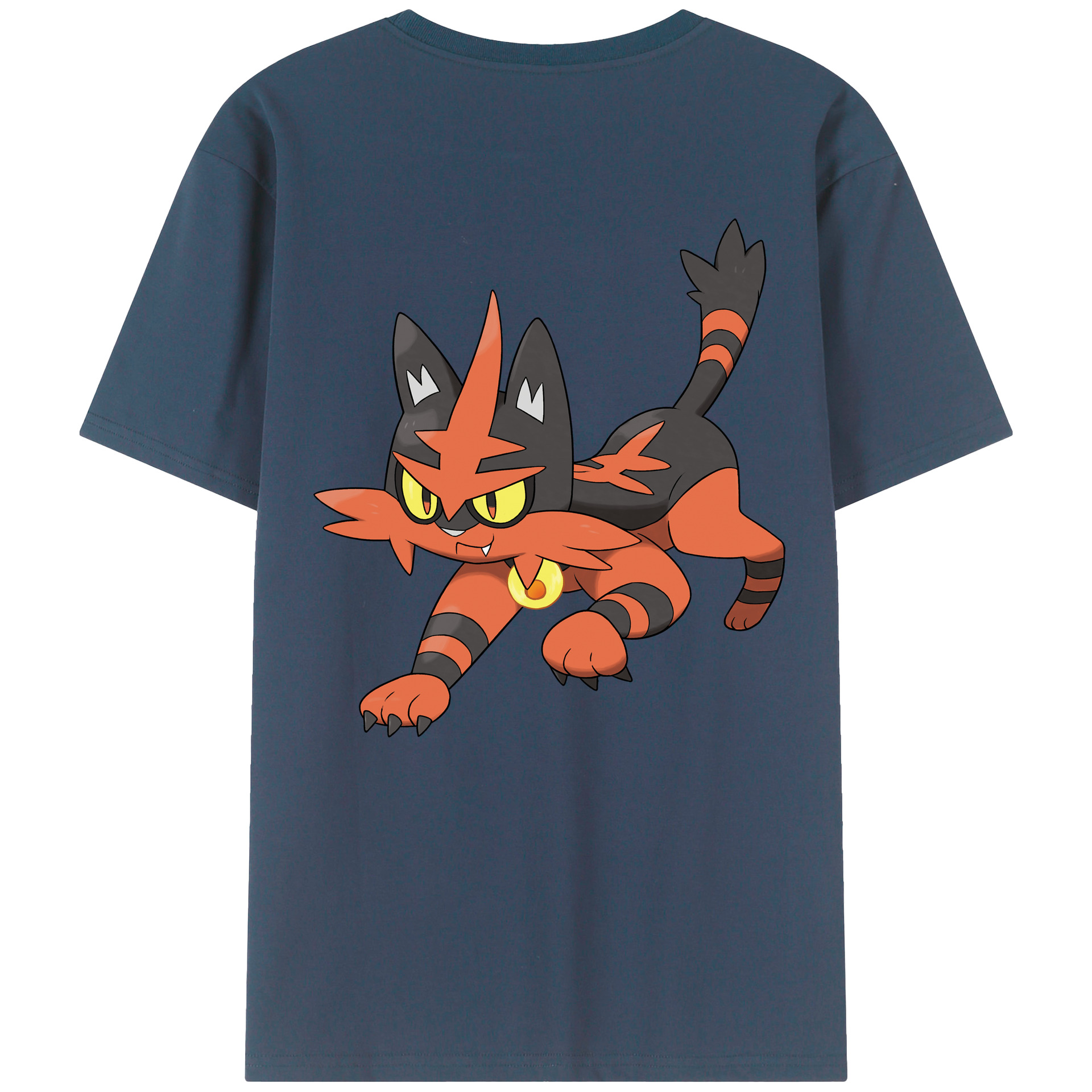（画像用） ポケットモンスター Pokémon 綿100％ メンズ半袖Tシャツ（バックプリント） 通気性