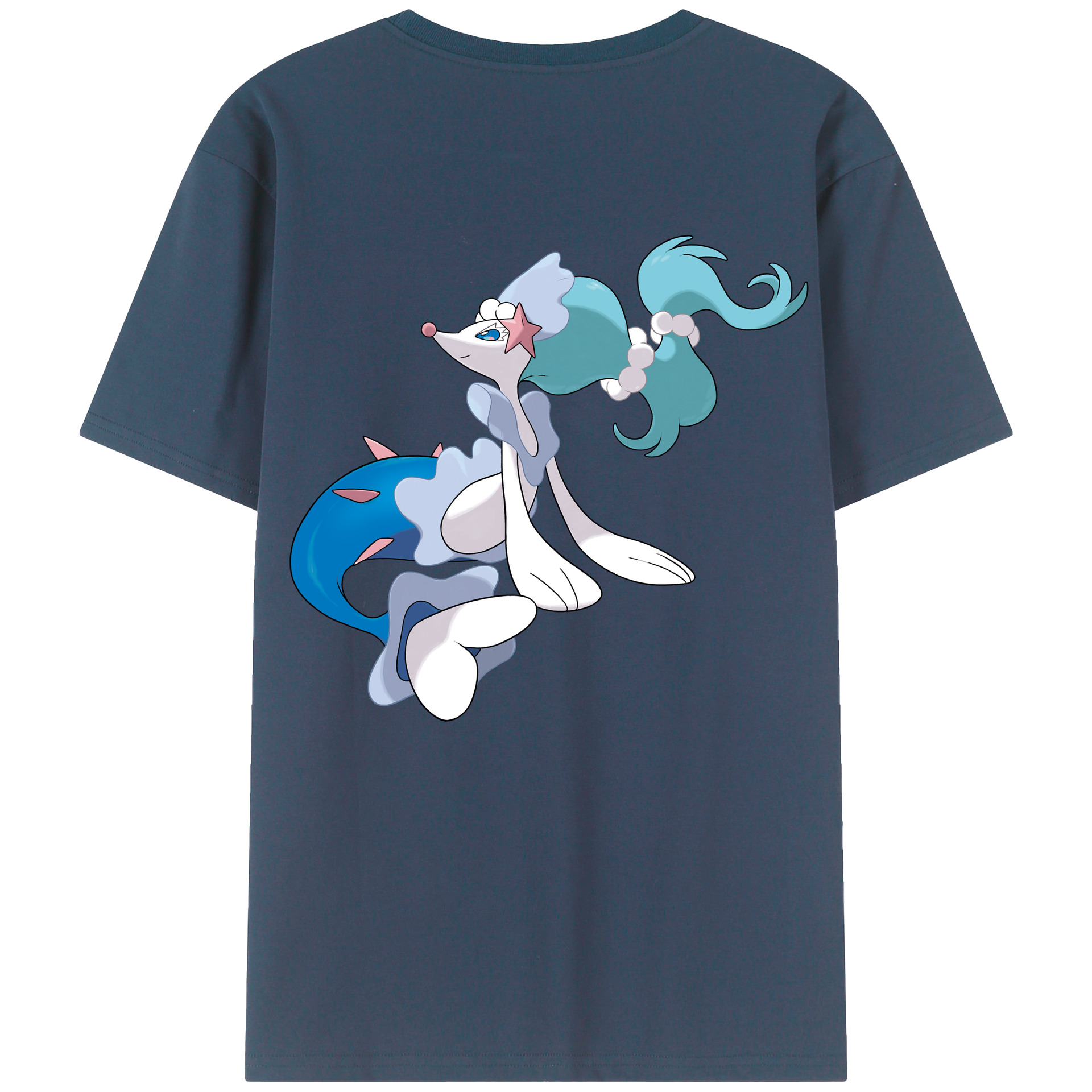 （画像用） ポケットモンスター Pokémon 綿100％ メンズ半袖Tシャツ（バックプリント） 通気性
