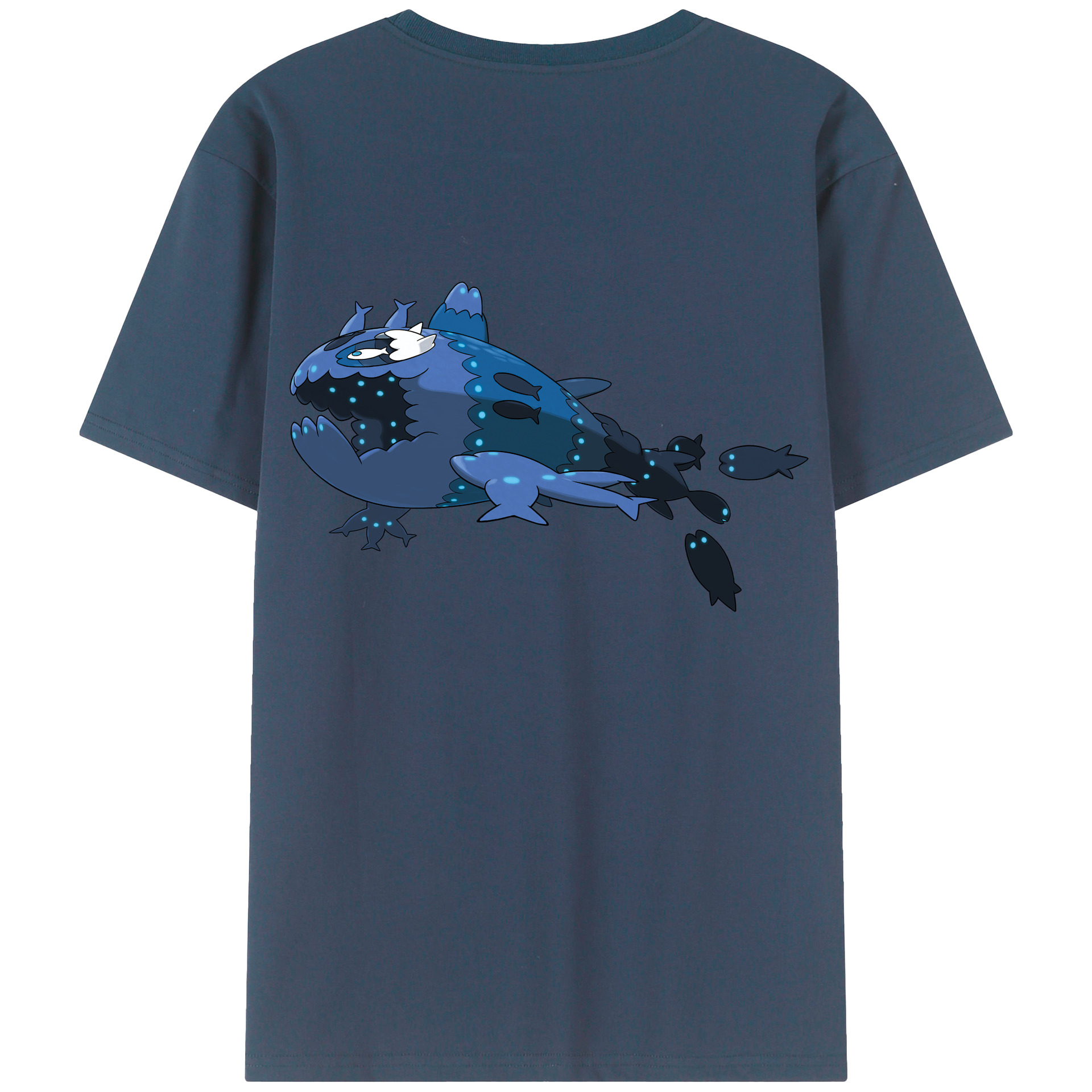 （画像用） ポケットモンスター Pokémon 綿100％ メンズ半袖Tシャツ（バックプリント） 通気性