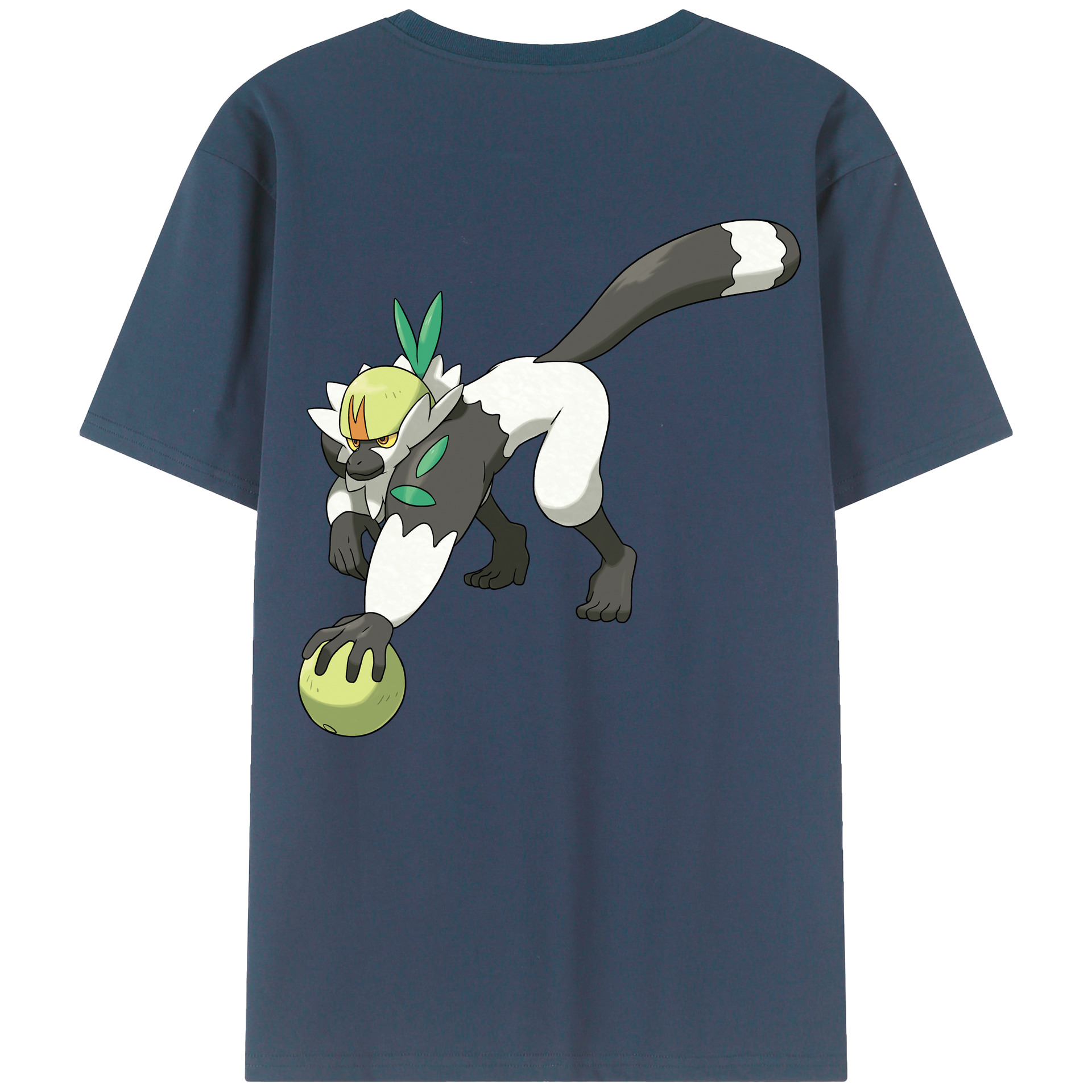 （画像用） ポケットモンスター Pokémon 綿100％ メンズ半袖Tシャツ（バックプリント） 通気性