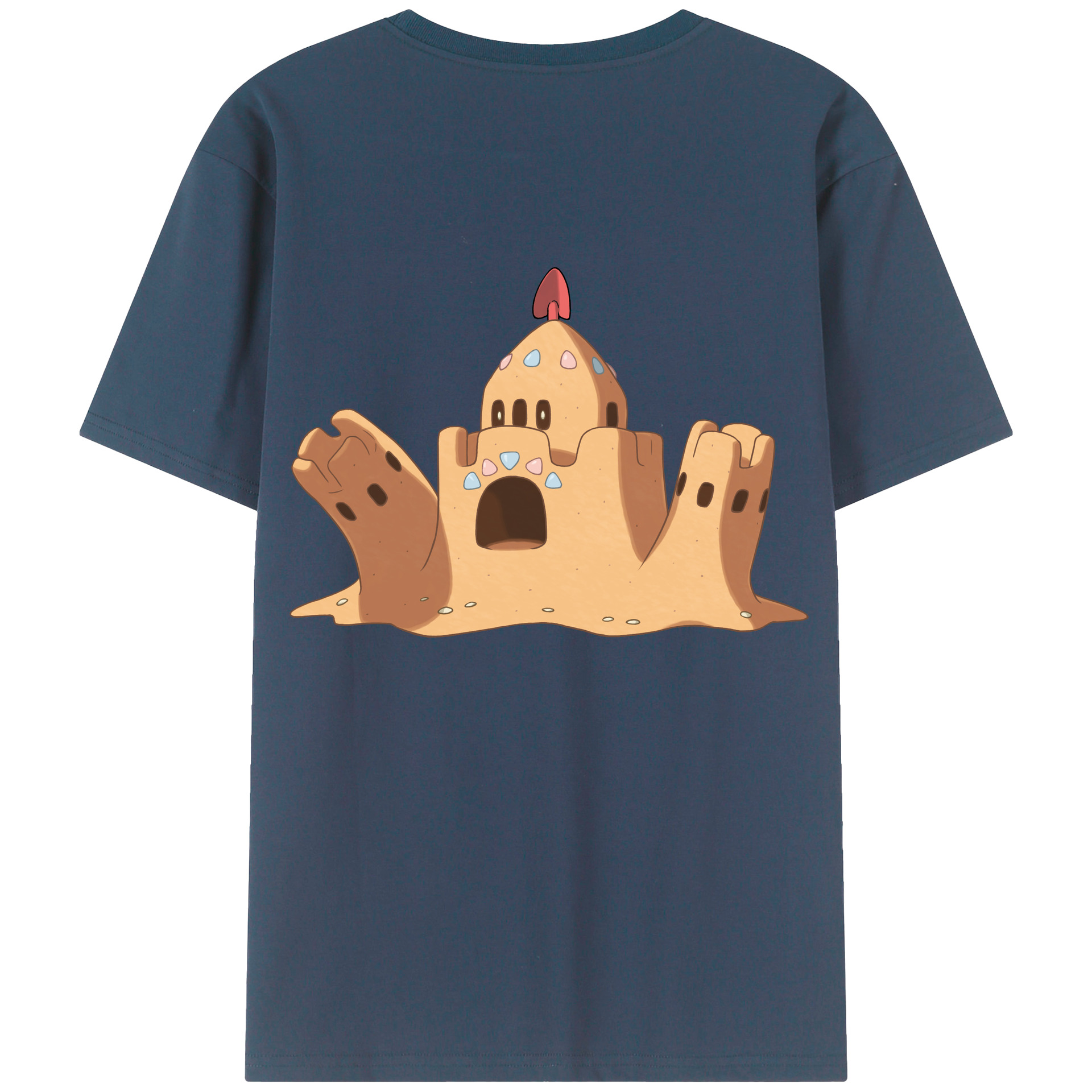 （画像用） ポケットモンスター Pokémon 綿100％ メンズ半袖Tシャツ（バックプリント） 通気性