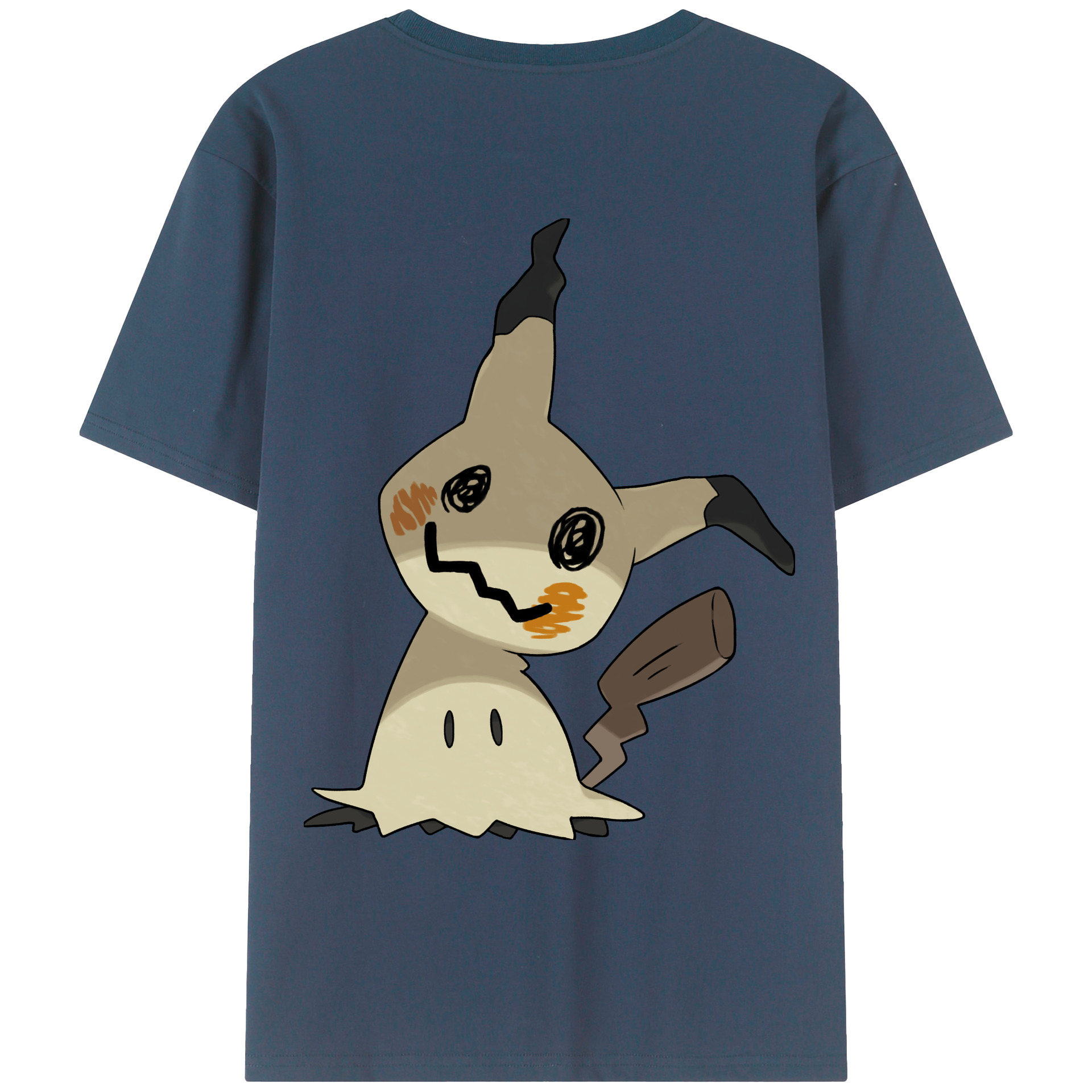 （画像用） ポケットモンスター Pokémon 綿100％ メンズ半袖Tシャツ（バックプリント） 通気性