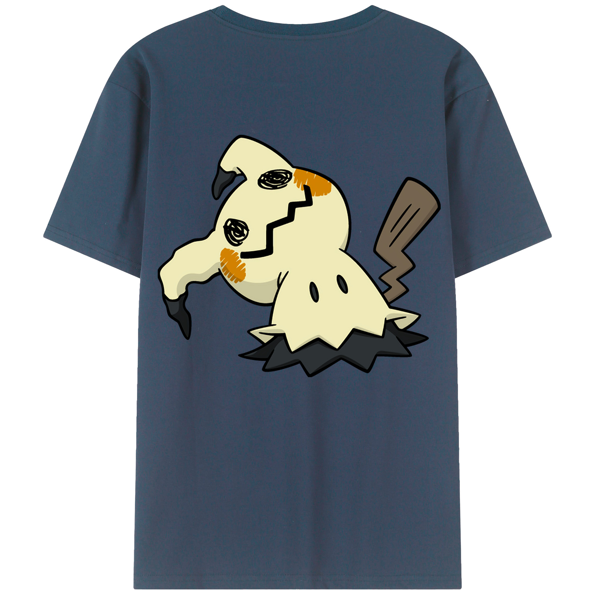 （画像用） ポケットモンスター Pokémon 綿100％ メンズ半袖Tシャツ（バックプリント） 通気性