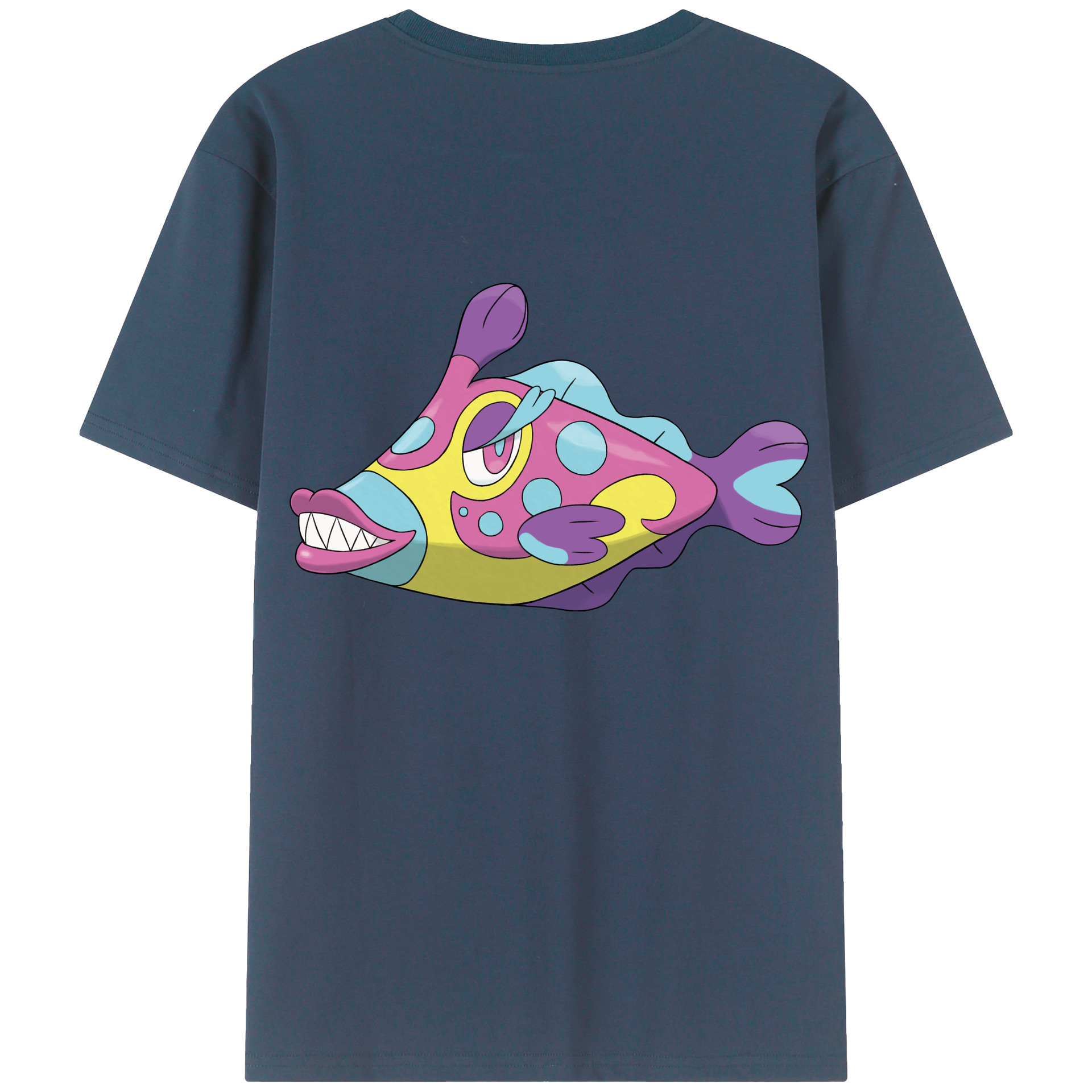 （画像用） ポケットモンスター Pokémon 綿100％ メンズ半袖Tシャツ（バックプリント） 通気性