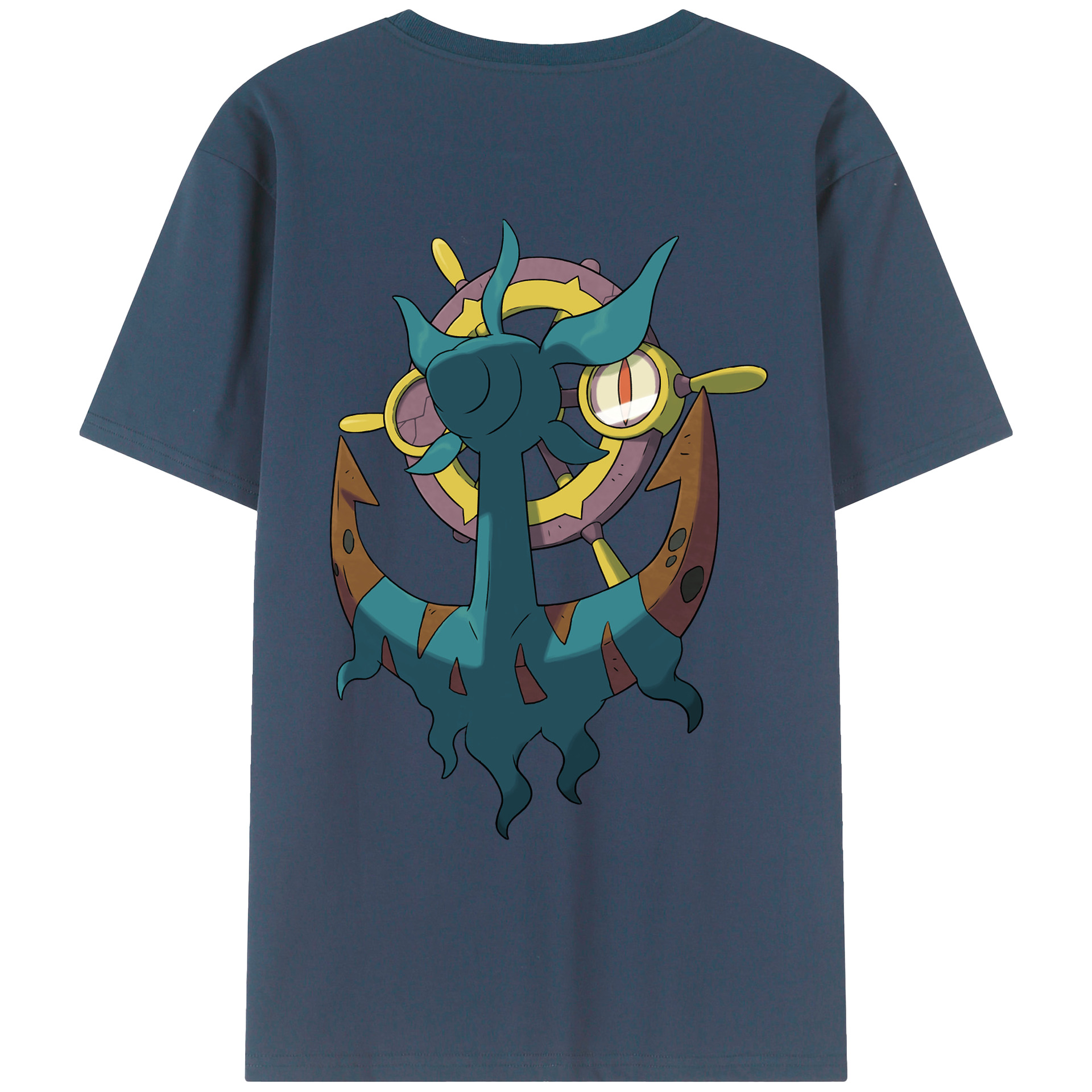 （画像用） ポケットモンスター Pokémon 綿100％ メンズ半袖Tシャツ（バックプリント） 通気性