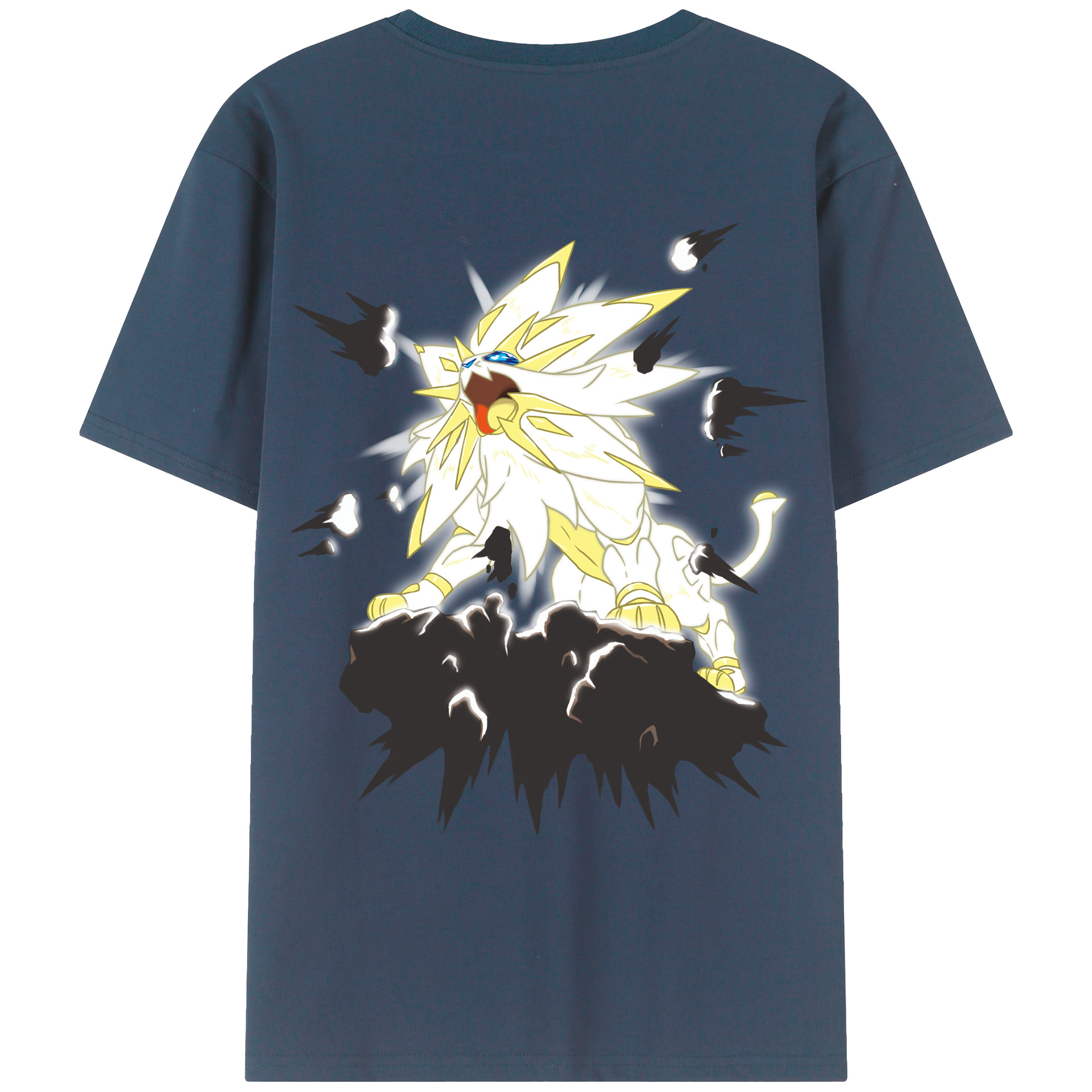（画像用） ポケットモンスター Pokémon 綿100％ メンズ半袖Tシャツ（バックプリント） 通気性