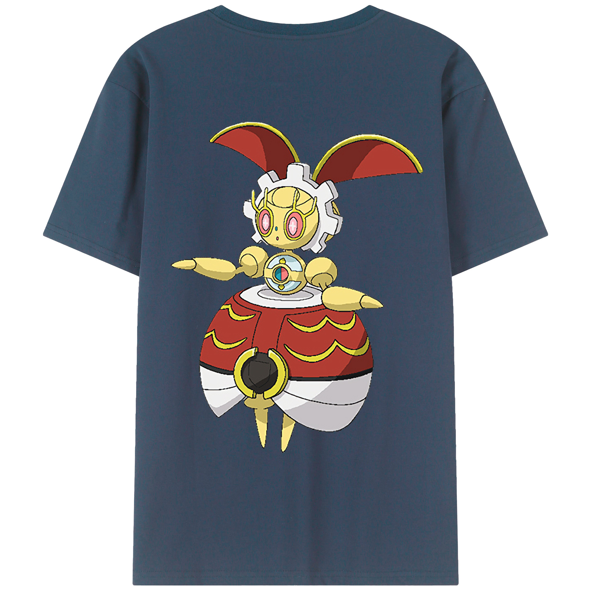 （画像用） ポケットモンスター Pokémon 綿100％ メンズ半袖Tシャツ（バックプリント） 通気性