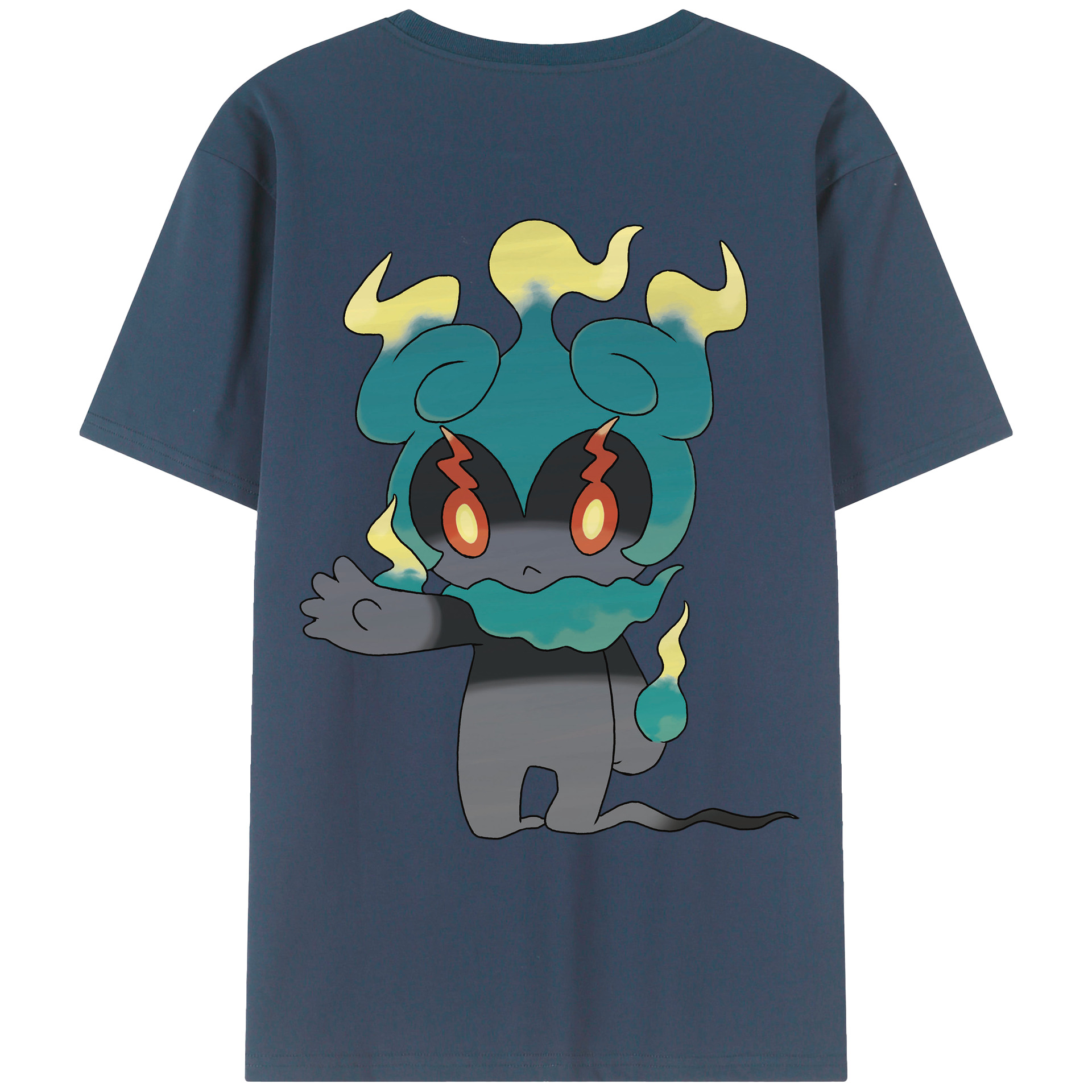 （画像用） ポケットモンスター Pokémon 綿100％ メンズ半袖Tシャツ（バックプリント） 通気性
