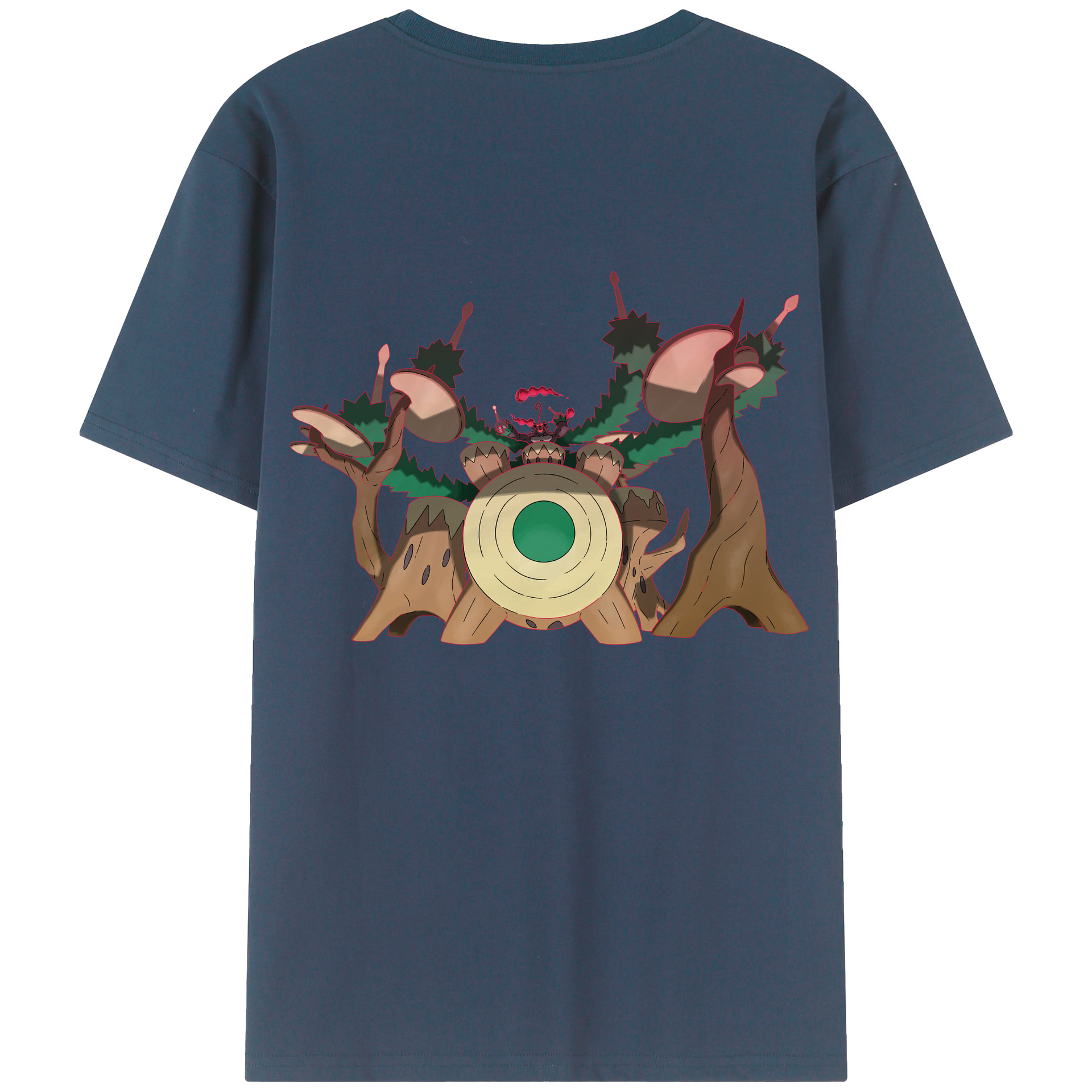 （画像用） ポケットモンスター Pokémon 綿100％ メンズ半袖Tシャツ（バックプリント） 通気性