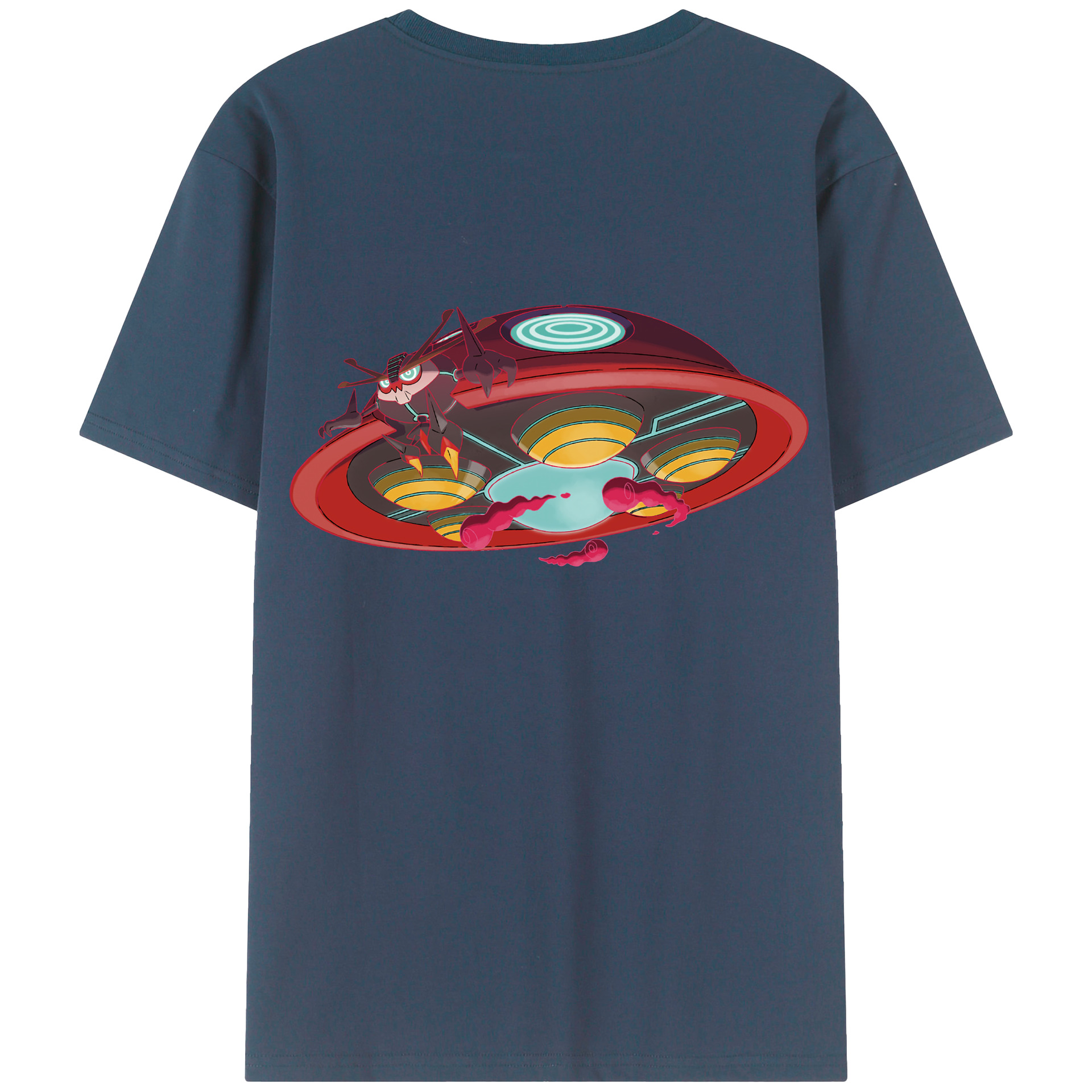 （画像用） ポケットモンスター Pokémon 綿100％ メンズ半袖Tシャツ（バックプリント） 通気性