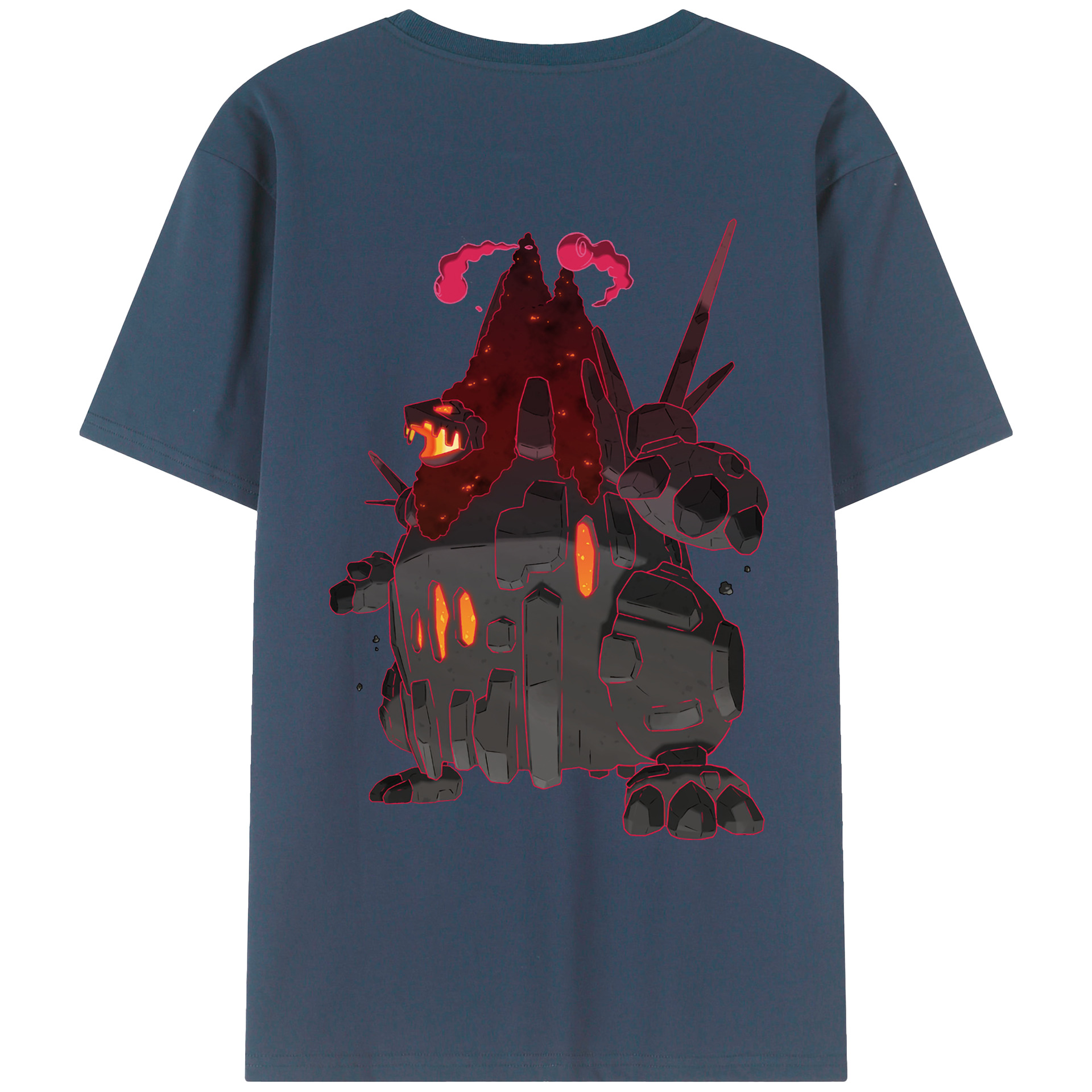 （画像用） ポケットモンスター Pokémon 綿100％ メンズ半袖Tシャツ（バックプリント） 通気性