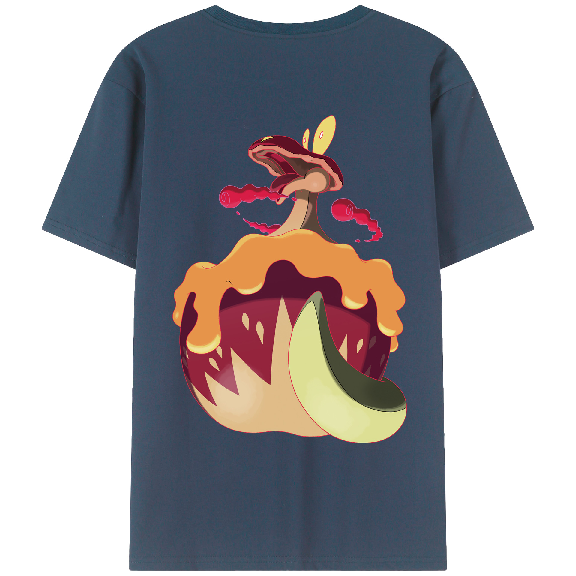 （画像用） ポケットモンスター Pokémon 綿100％ メンズ半袖Tシャツ（バックプリント） 通気性