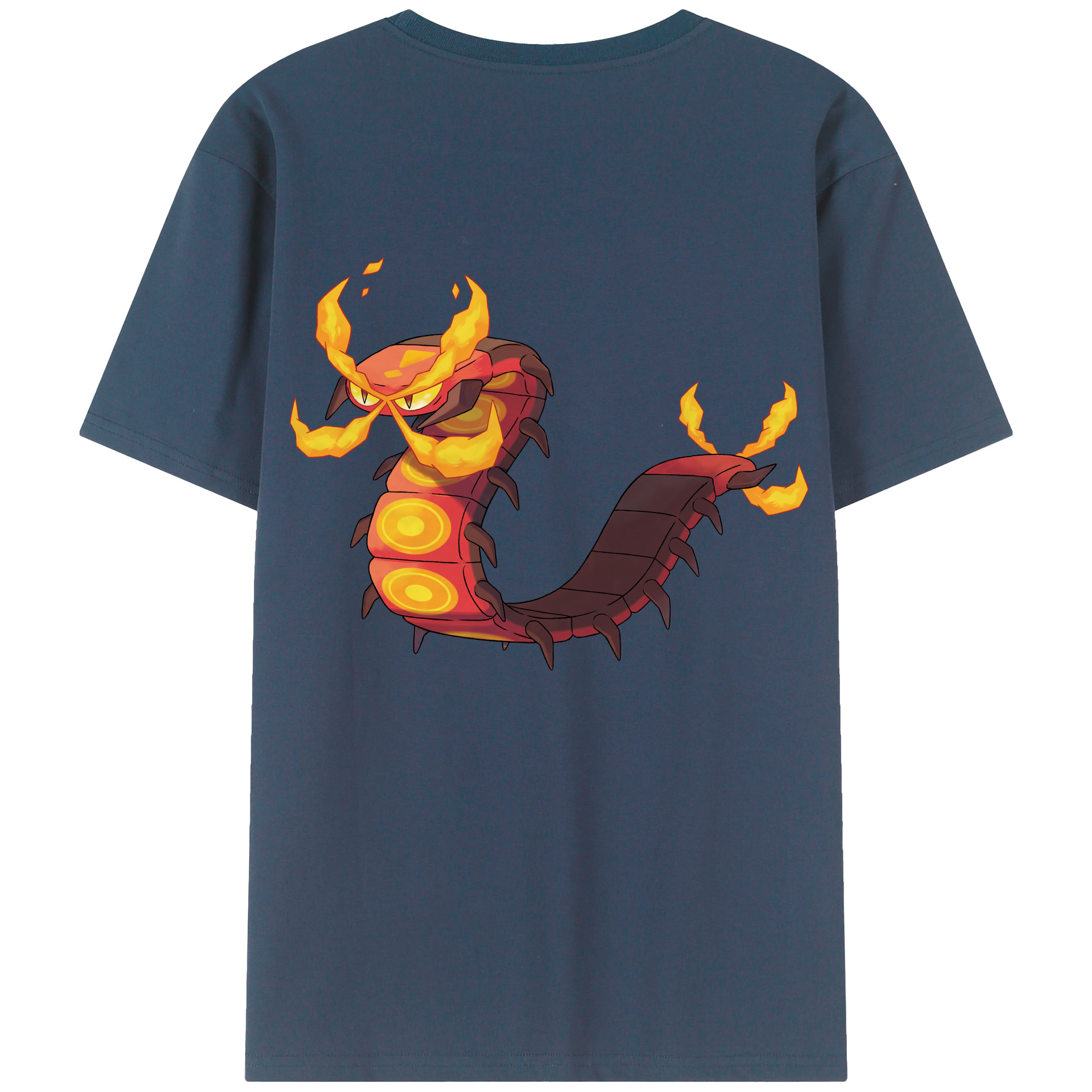 （画像用） ポケットモンスター Pokémon 綿100％ メンズ半袖Tシャツ（バックプリント） 通気性