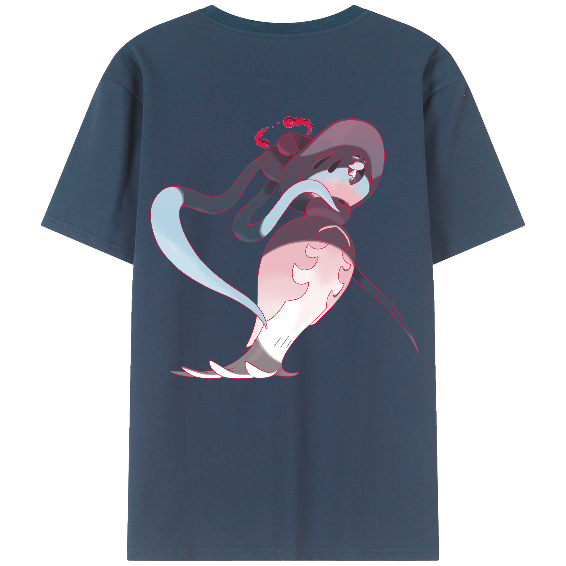 （画像用） ポケットモンスター Pokémon 綿100％ メンズ半袖Tシャツ（バックプリント） 通気性