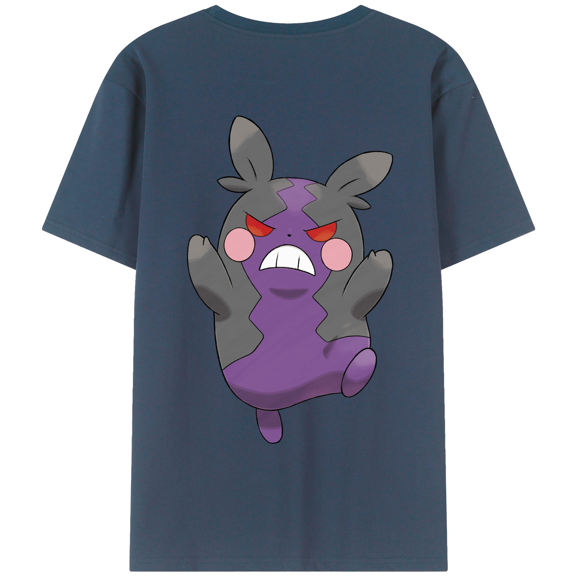 （画像用） ポケットモンスター Pokémon 綿100％ メンズ半袖Tシャツ（バックプリント） 通気性