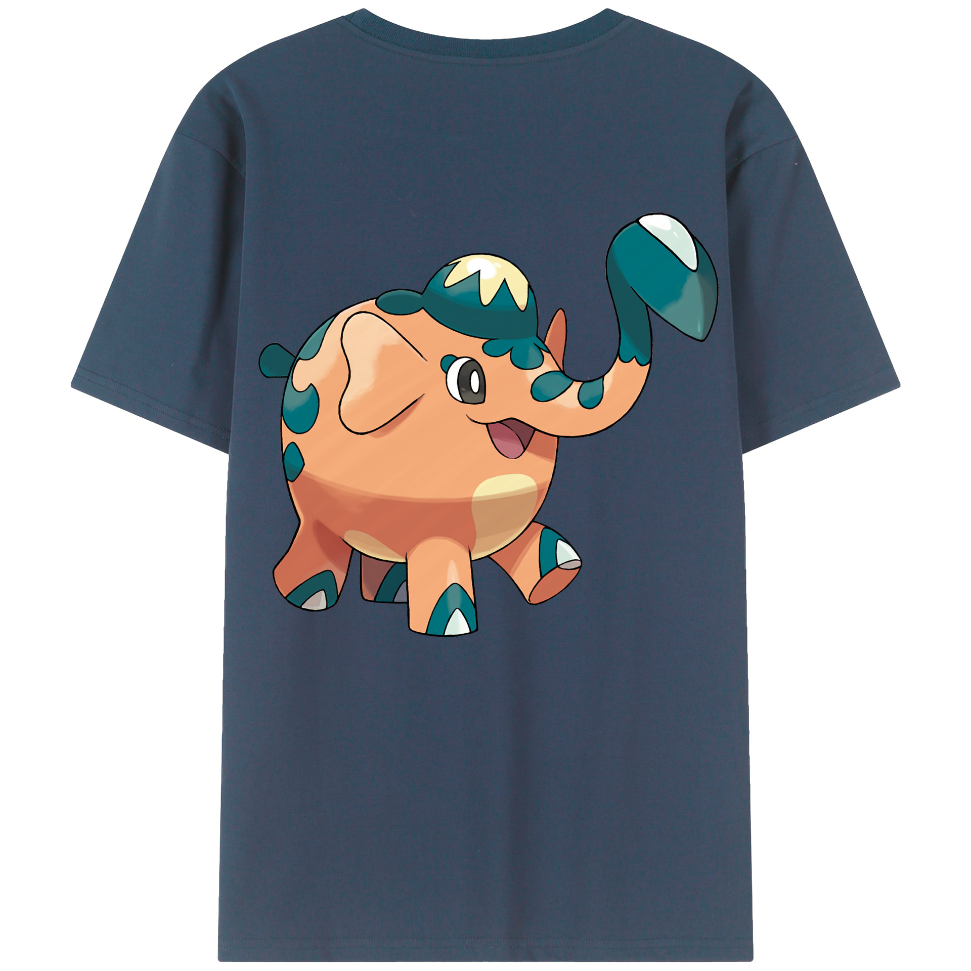 （画像用） ポケットモンスター Pokémon 綿100％ メンズ半袖Tシャツ（バックプリント） 通気性