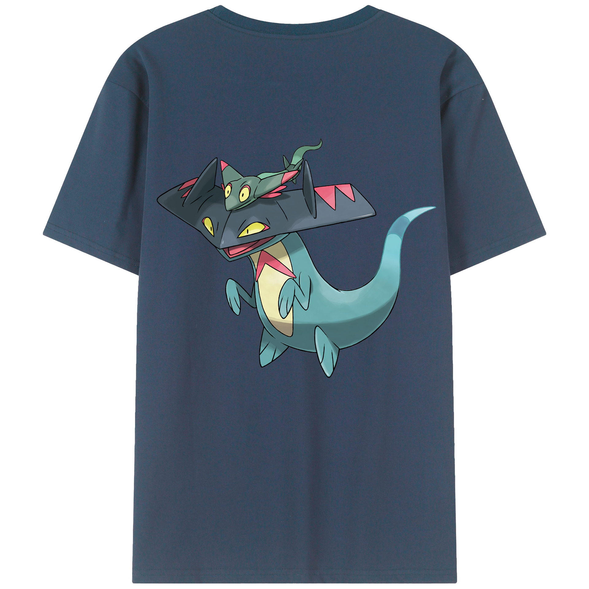 （画像用） ポケットモンスター Pokémon 綿100％ メンズ半袖Tシャツ（バックプリント） 通気性