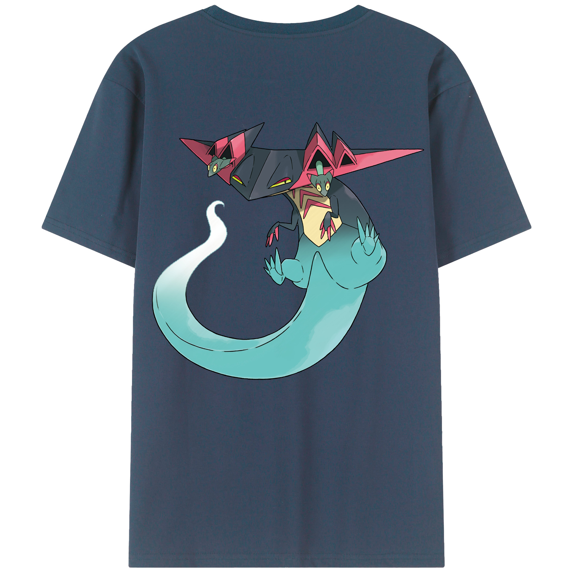（画像用） ポケットモンスター Pokémon 綿100％ メンズ半袖Tシャツ（バックプリント） 通気性