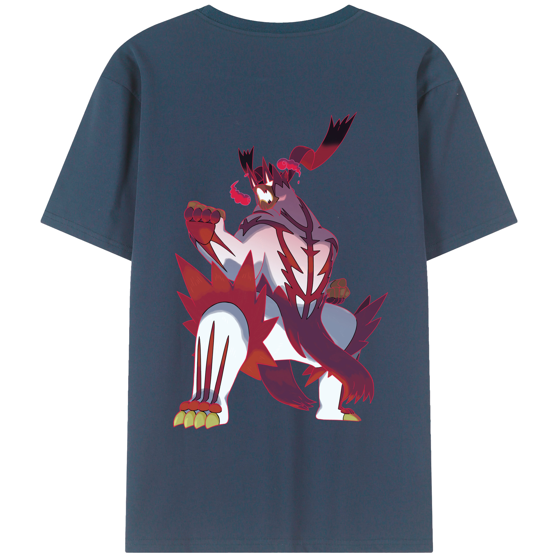 （画像用） ポケットモンスター Pokémon 綿100％ メンズ半袖Tシャツ（バックプリント） 通気性