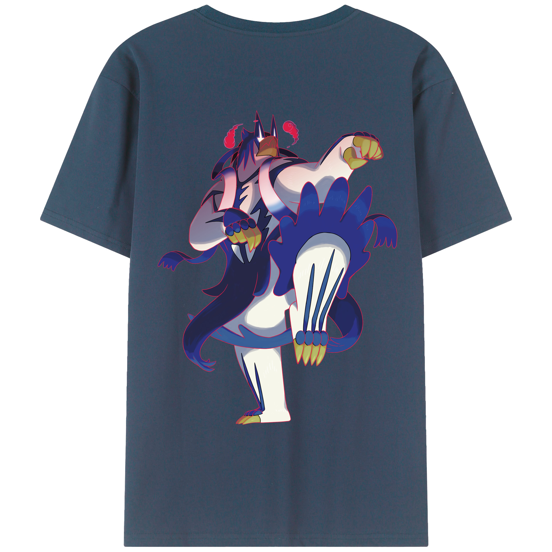 （画像用） ポケットモンスター Pokémon 綿100％ メンズ半袖Tシャツ（バックプリント） 通気性