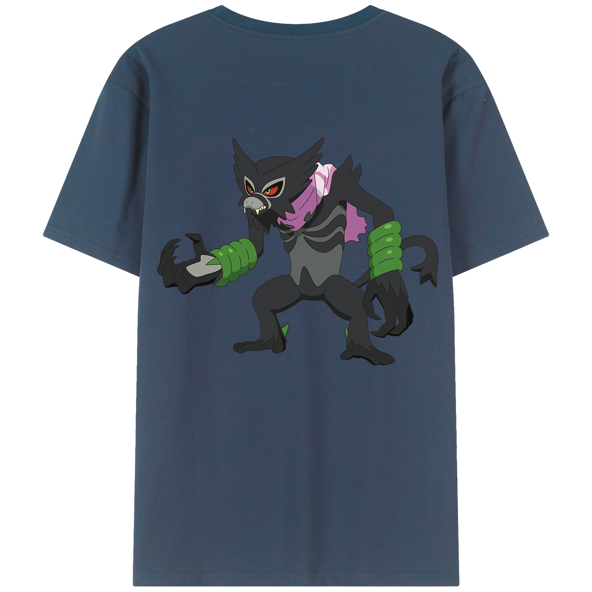 （画像用） ポケットモンスター Pokémon 綿100％ メンズ半袖Tシャツ（バックプリント） 通気性