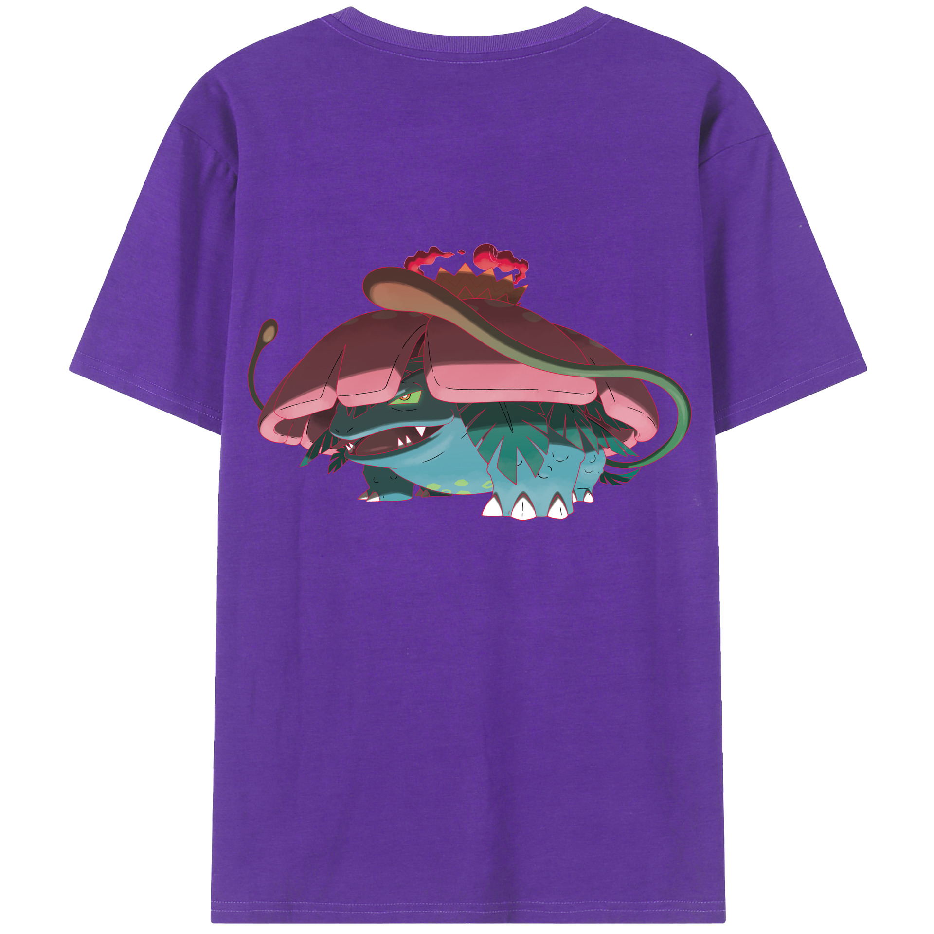 （画像用） ポケットモンスター Pokémon 綿100％ メンズ半袖Tシャツ（バックプリント） 通気性