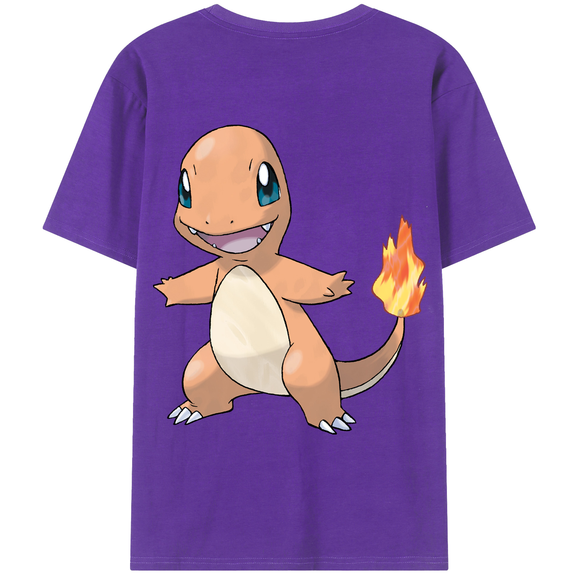 （画像用） ポケットモンスター Pokémon 綿100％ メンズ半袖Tシャツ（バックプリント） 通気性