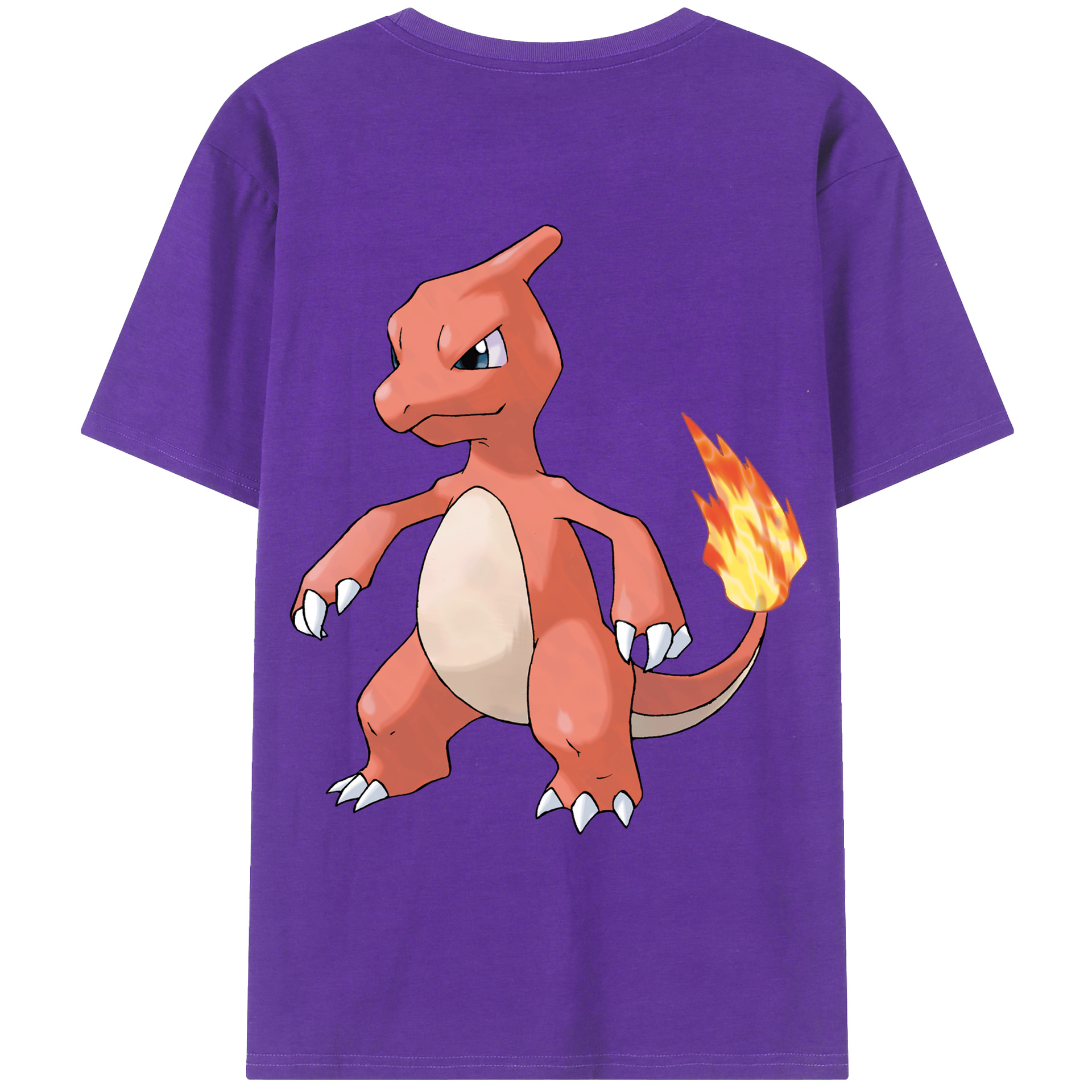 （画像用） ポケットモンスター Pokémon 綿100％ メンズ半袖Tシャツ（バックプリント） 通気性