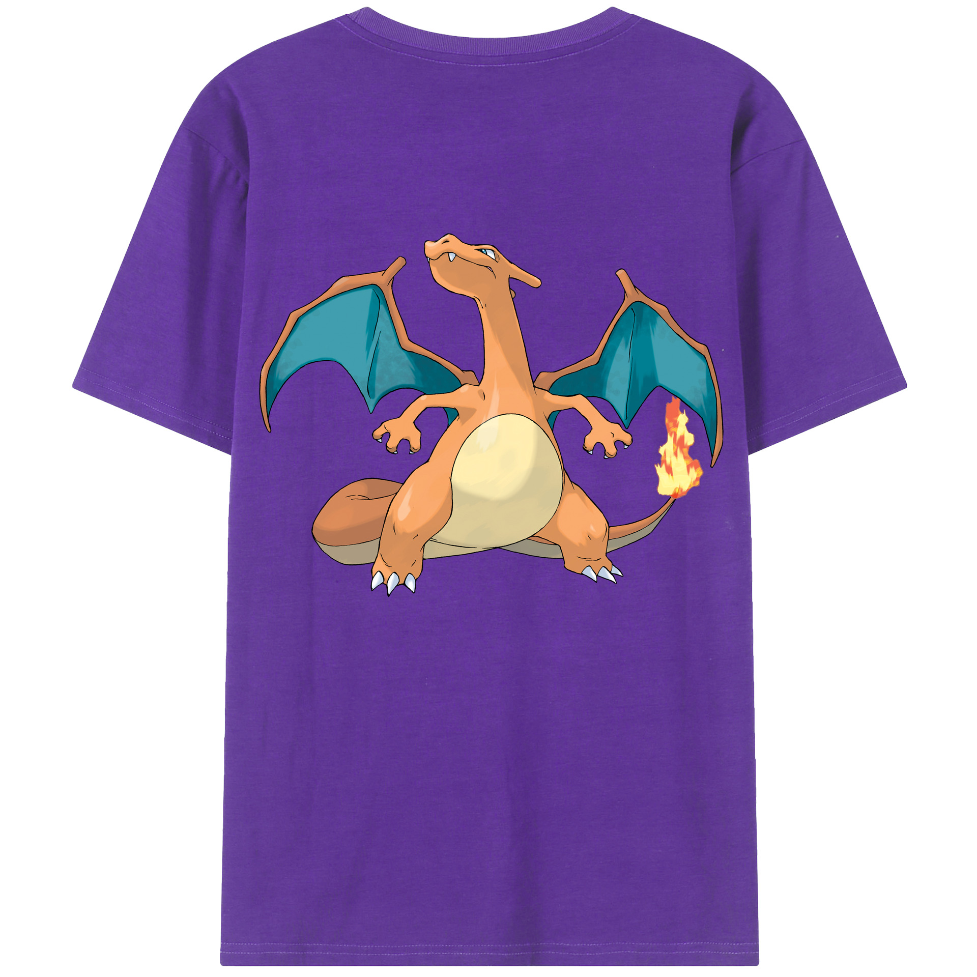 （画像用） ポケットモンスター Pokémon 綿100％ メンズ半袖Tシャツ（バックプリント） 通気性