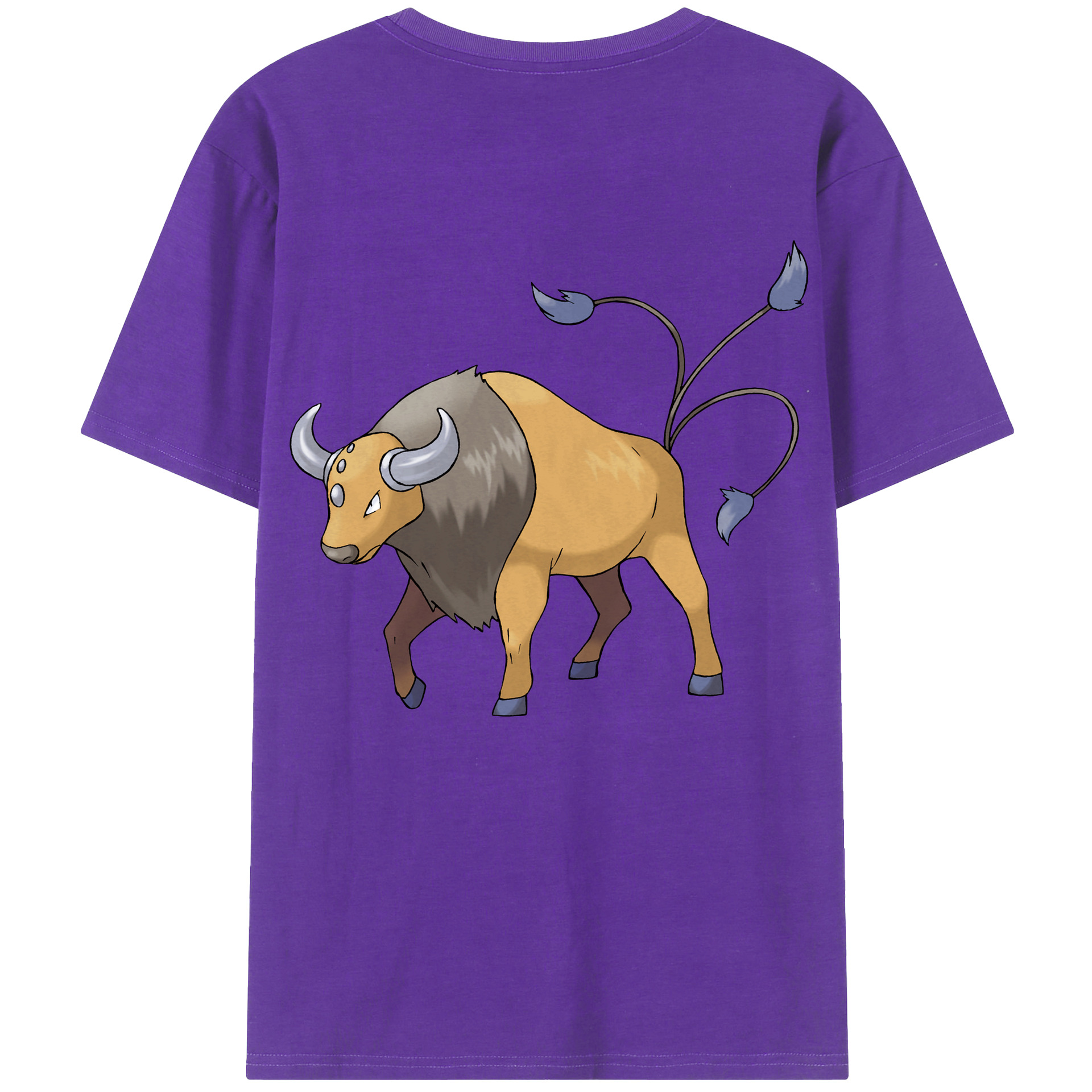 （画像用） ポケットモンスター Pokémon 綿100％ メンズ半袖Tシャツ（バックプリント） 通気性