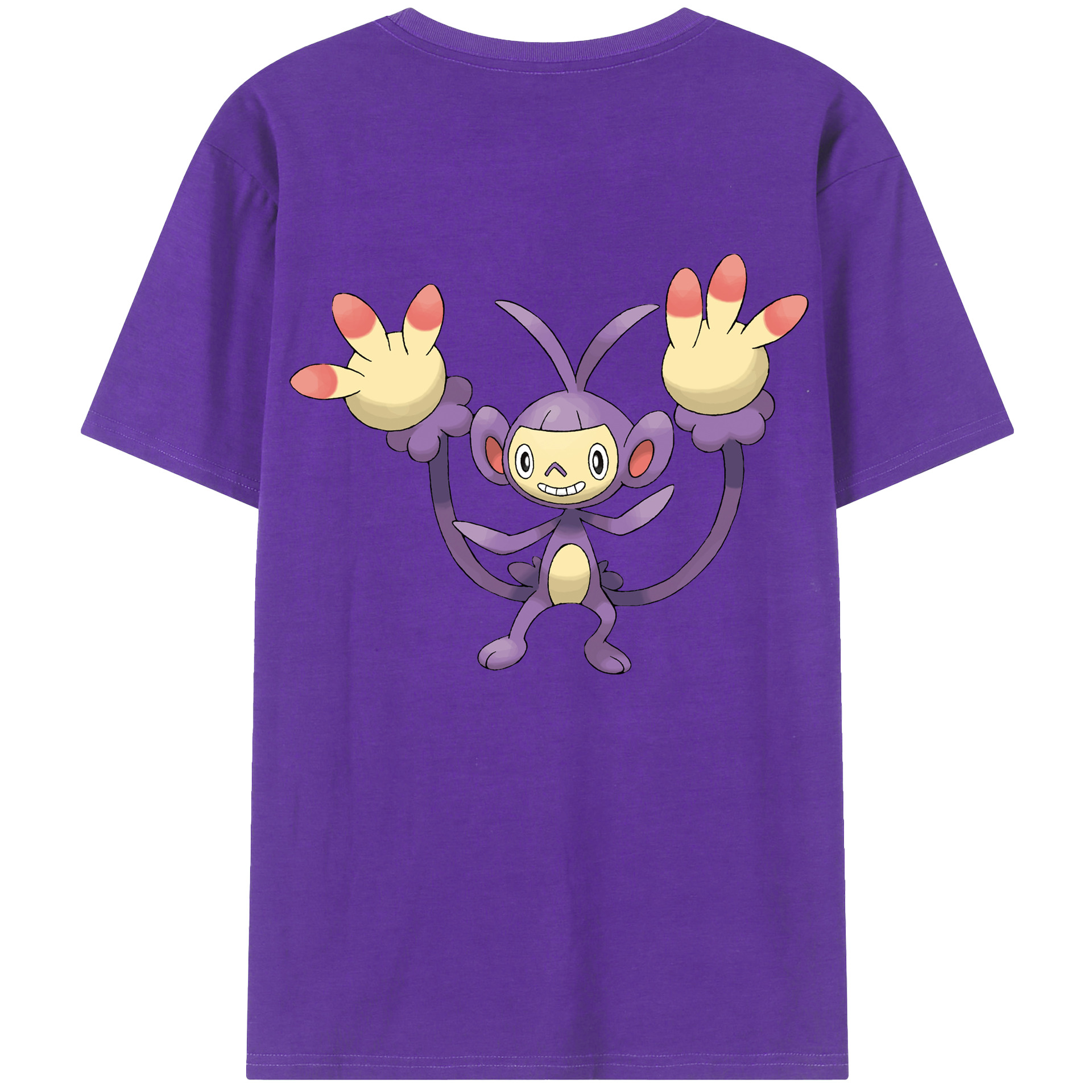 （画像用） ポケットモンスター Pokémon 綿100％ メンズ半袖Tシャツ（バックプリント） 通気性