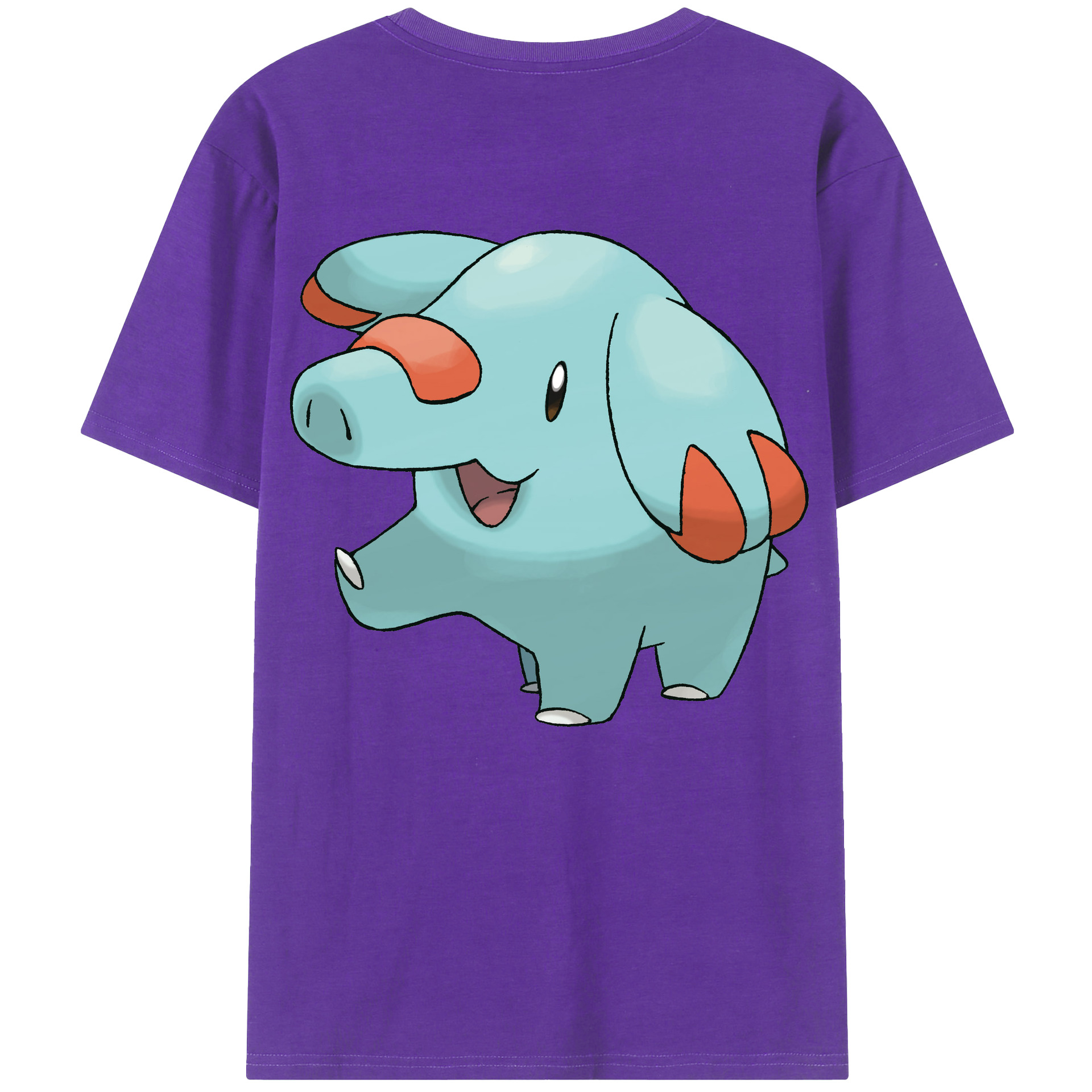 （画像用） ポケットモンスター Pokémon 綿100％ メンズ半袖Tシャツ（バックプリント） 通気性
