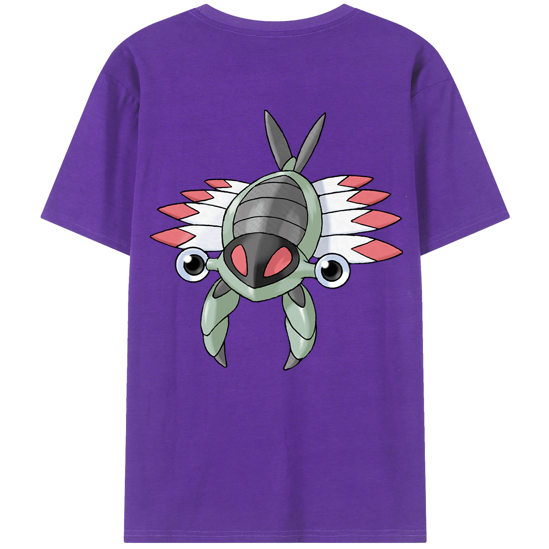 （画像用） ポケットモンスター Pokémon 綿100％ メンズ半袖Tシャツ（バックプリント） 通気性