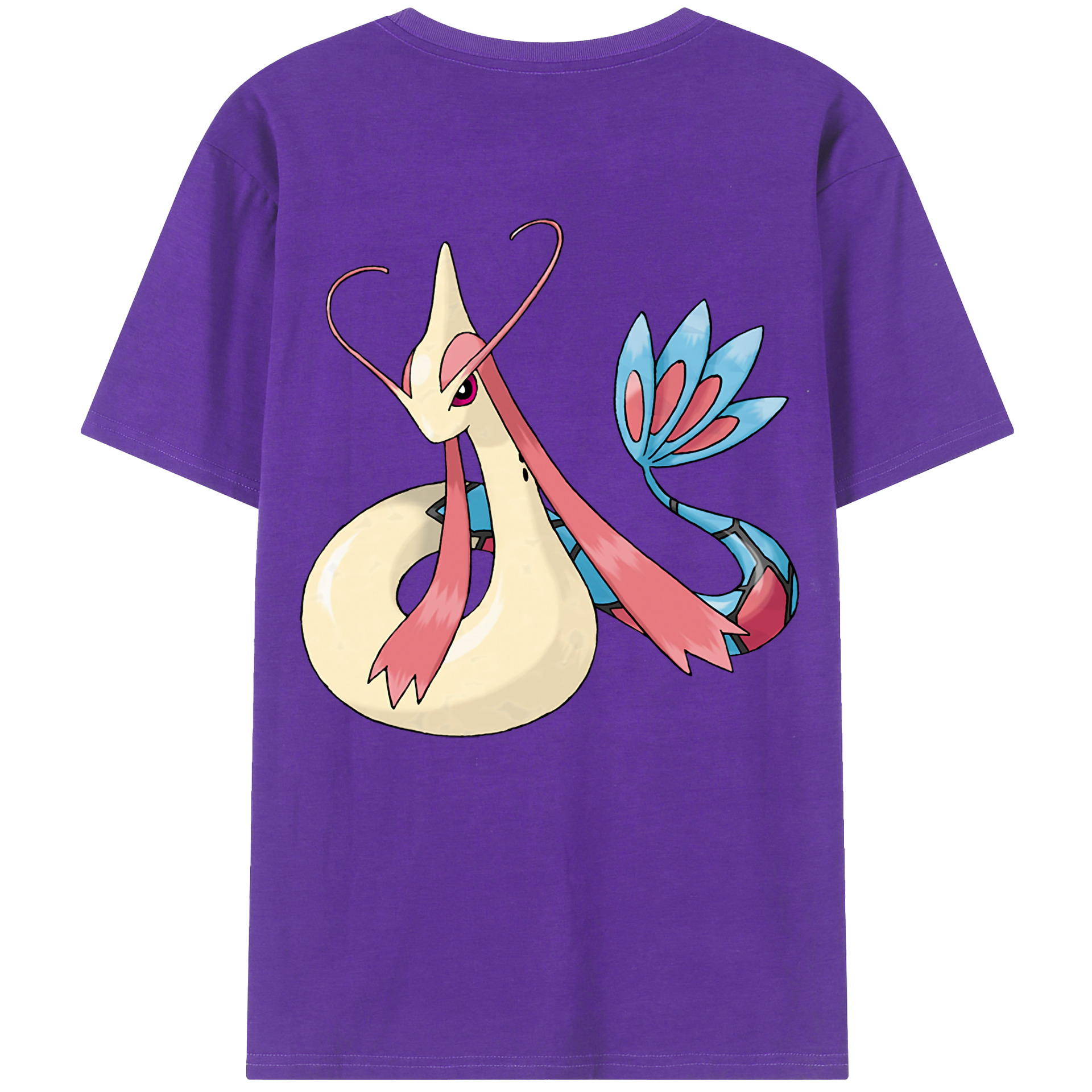 （画像用） ポケットモンスター Pokémon 綿100％ メンズ半袖Tシャツ（バックプリント） 通気性
