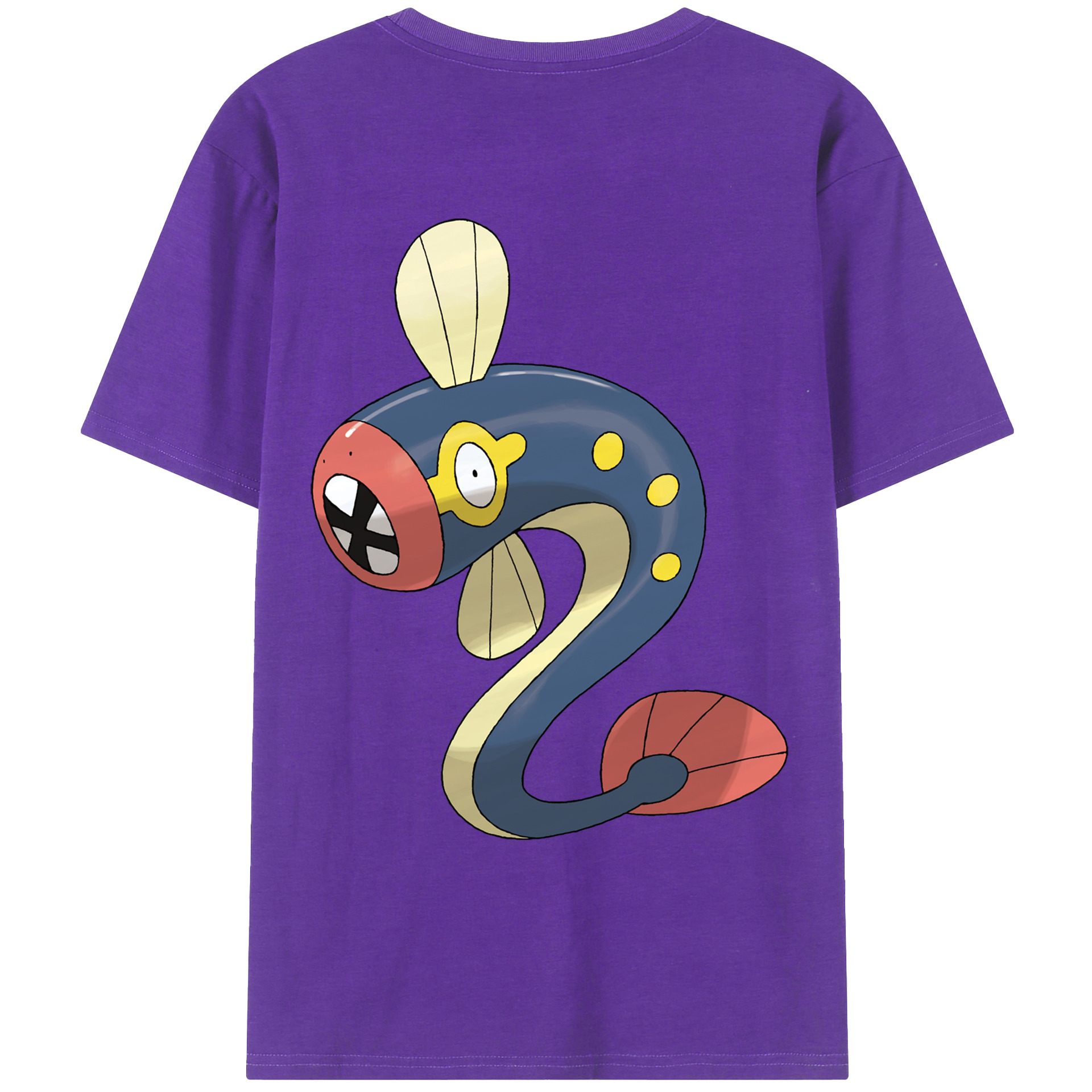（画像用） ポケットモンスター Pokémon 綿100％ メンズ半袖Tシャツ（バックプリント） 通気性