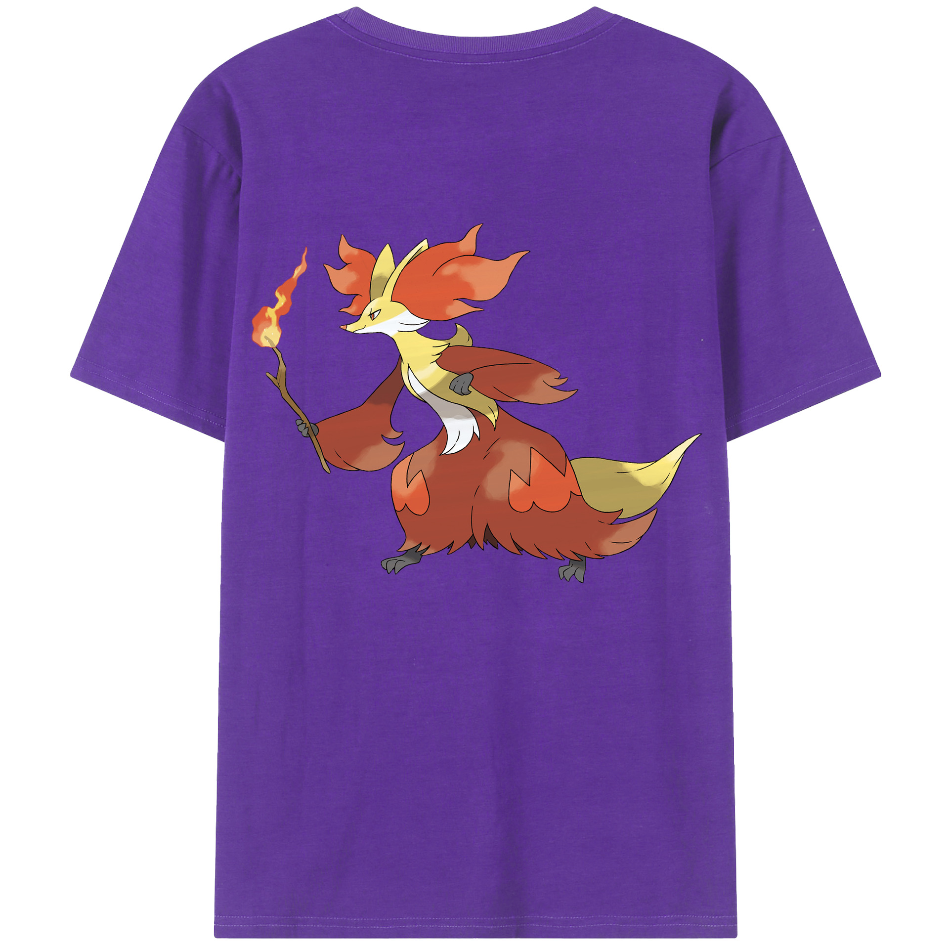 （画像用） ポケットモンスター Pokémon 綿100％ メンズ半袖Tシャツ（バックプリント） 通気性