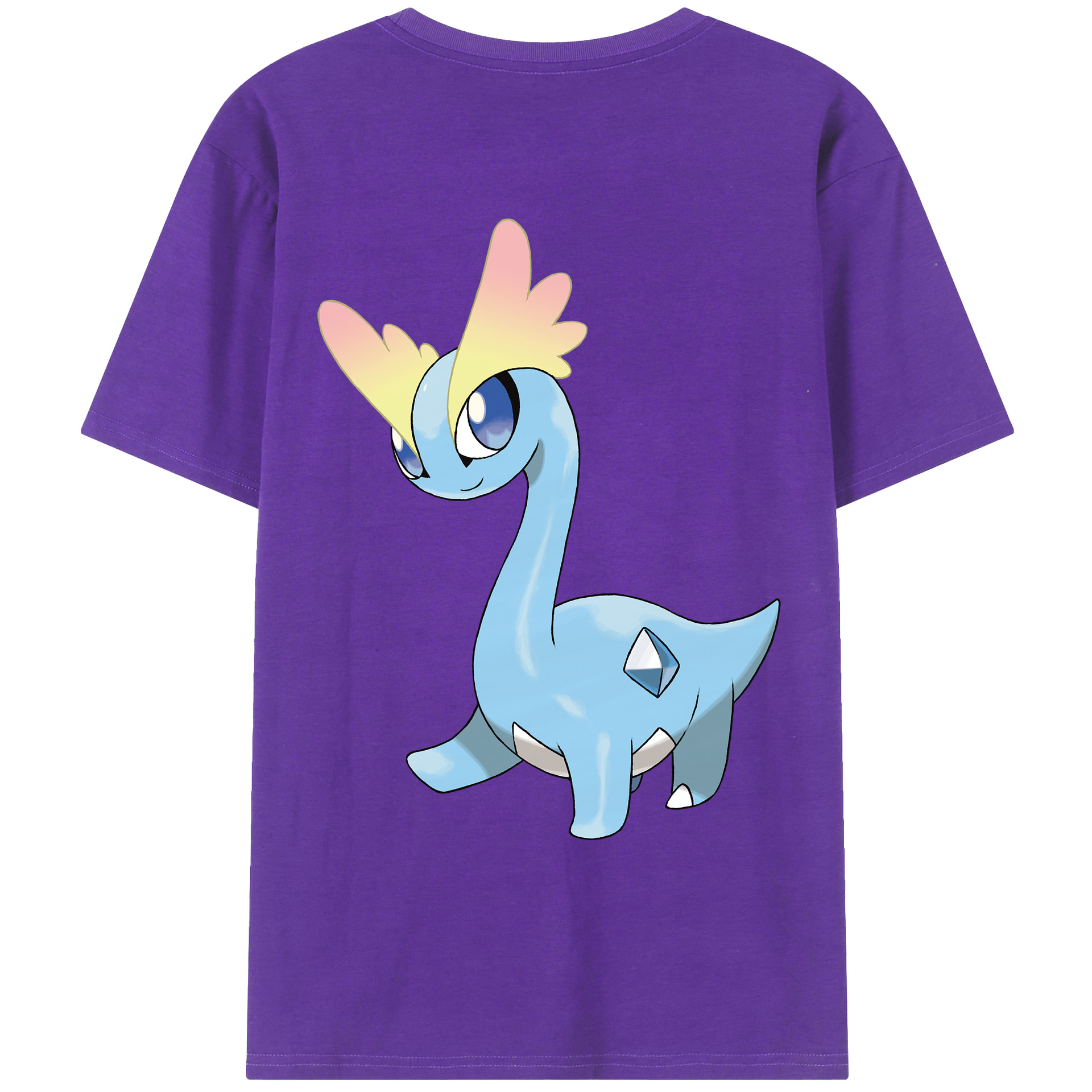 （画像用） ポケットモンスター Pokémon 綿100％ メンズ半袖Tシャツ（バックプリント） 通気性