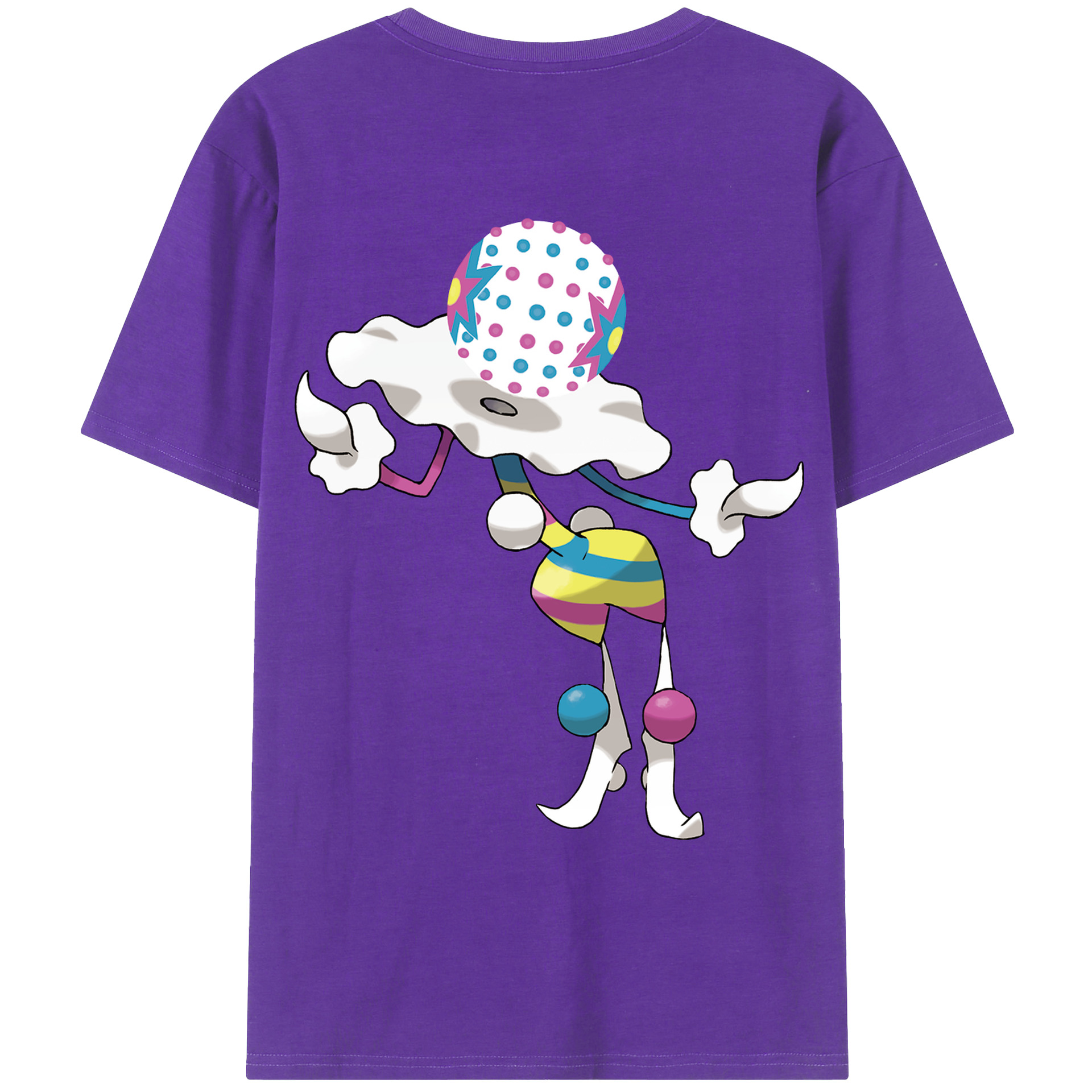 （画像用） ポケットモンスター Pokémon 綿100％ メンズ半袖Tシャツ（バックプリント） 通気性