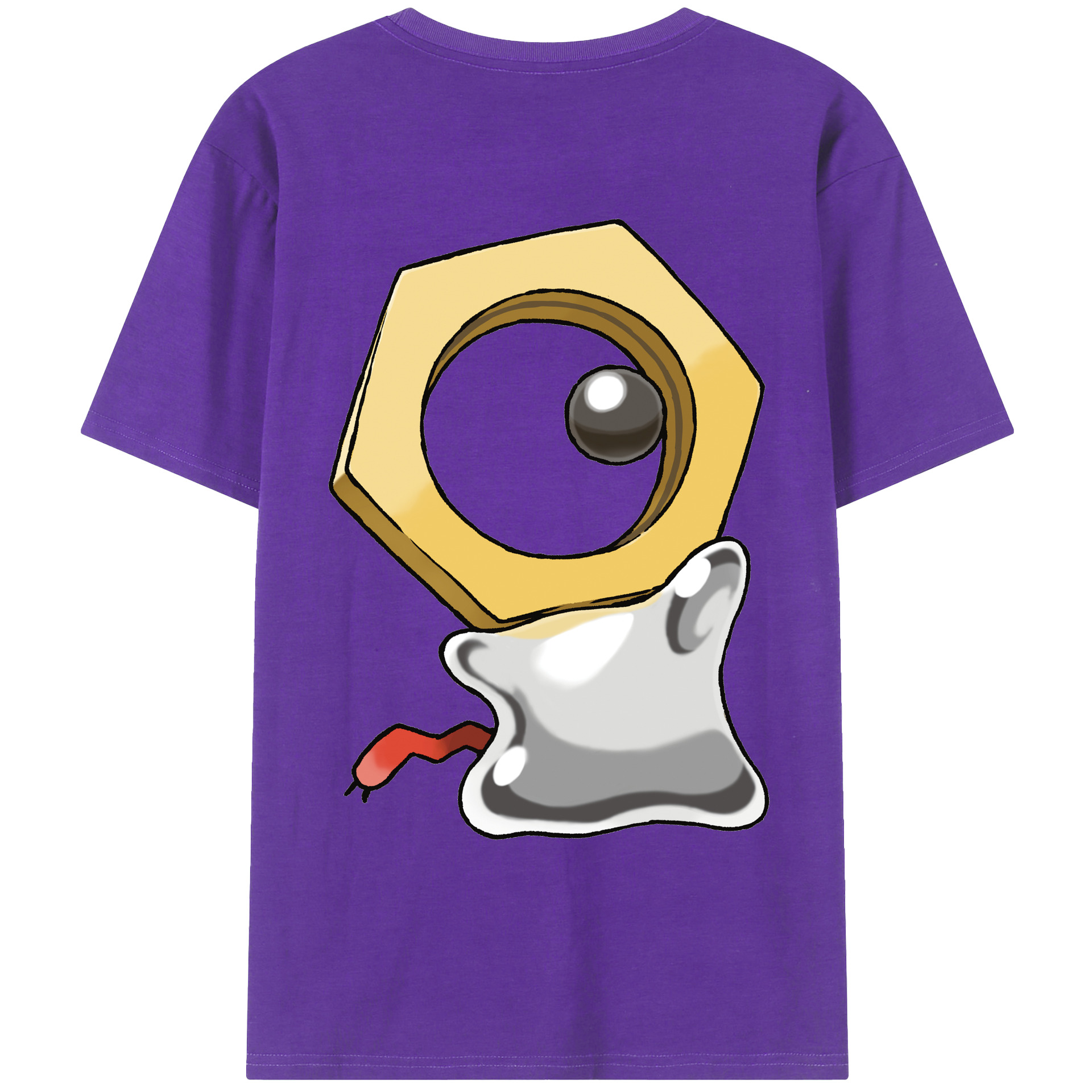 （画像用） ポケットモンスター Pokémon 綿100％ メンズ半袖Tシャツ（バックプリント） 通気性
