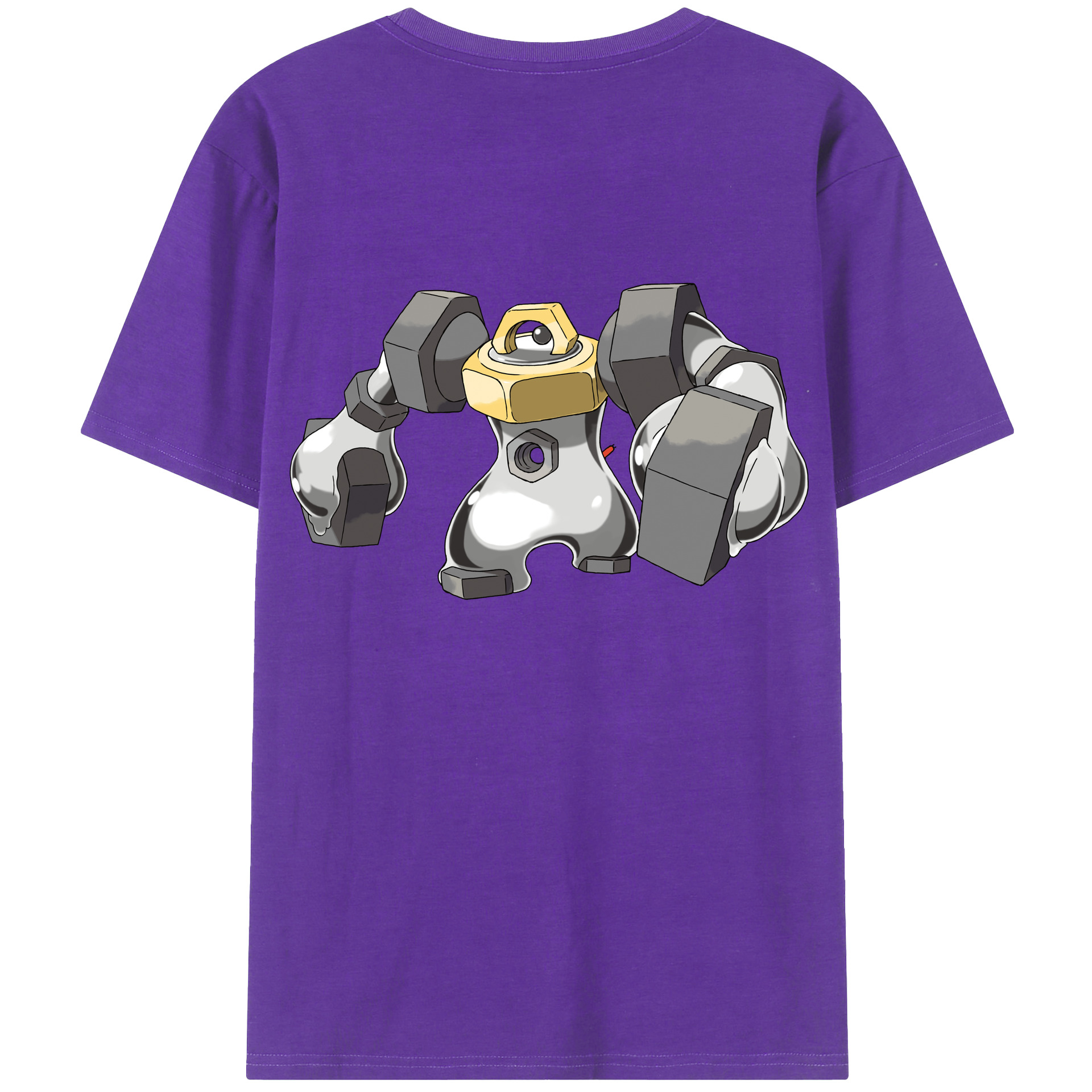 （画像用） ポケットモンスター Pokémon 綿100％ メンズ半袖Tシャツ（バックプリント） 通気性