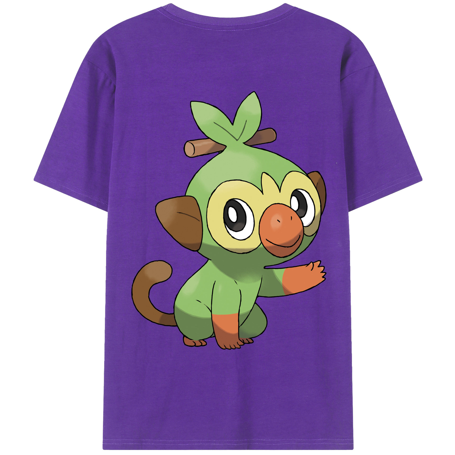 （画像用） ポケットモンスター Pokémon 綿100％ メンズ半袖Tシャツ（バックプリント） 通気性