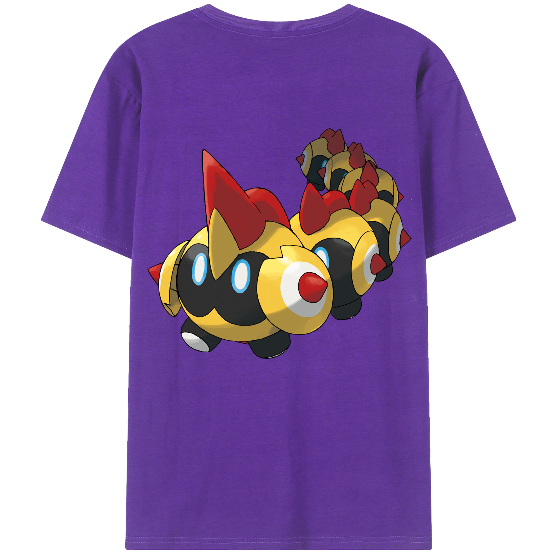 （画像用） ポケットモンスター Pokémon 綿100％ メンズ半袖Tシャツ（バックプリント） 通気性