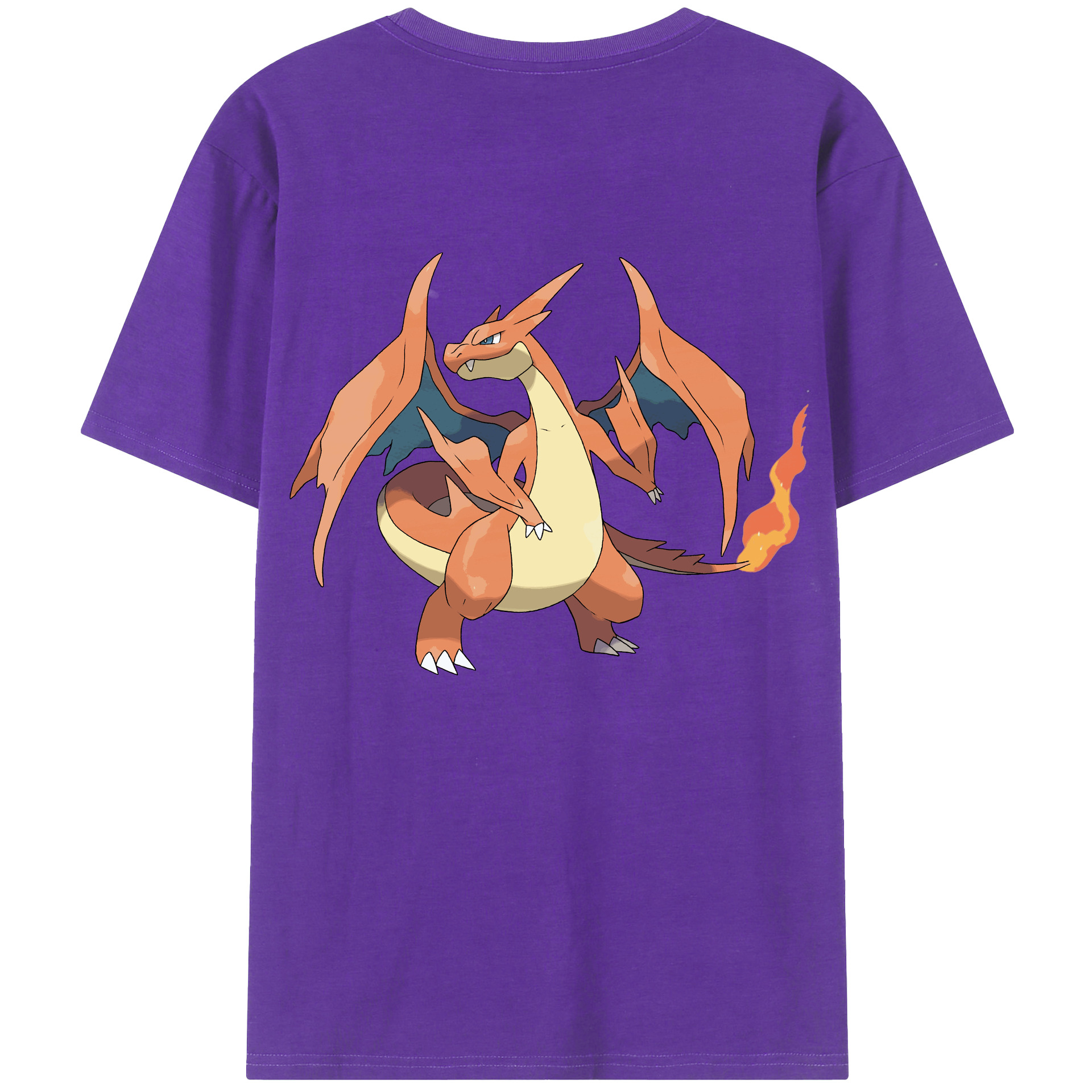 （画像用） ポケットモンスター Pokémon 綿100％ メンズ半袖Tシャツ（バックプリント） 通気性