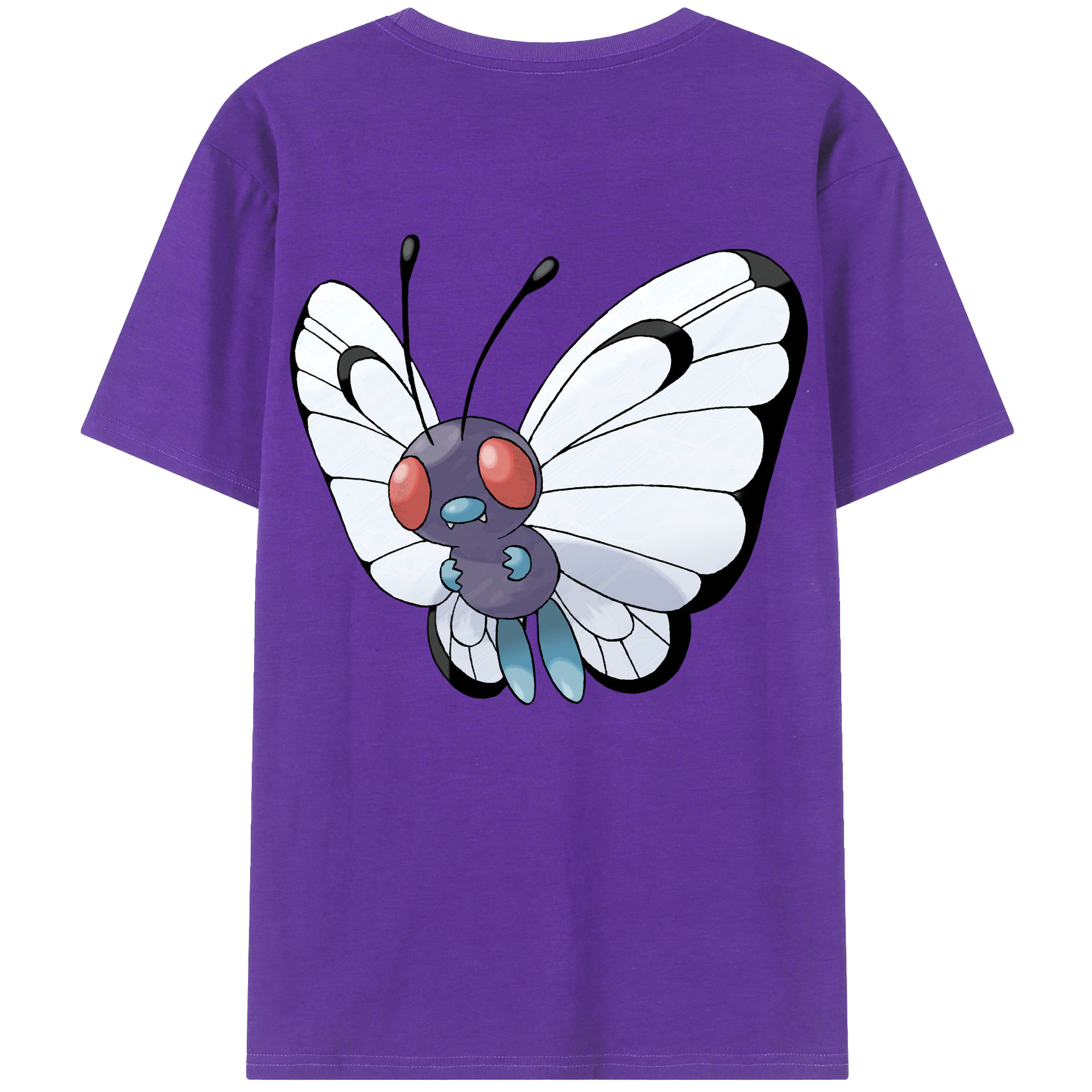 （画像用） ポケットモンスター Pokémon 綿100％ メンズ半袖Tシャツ（バックプリント） 通気性