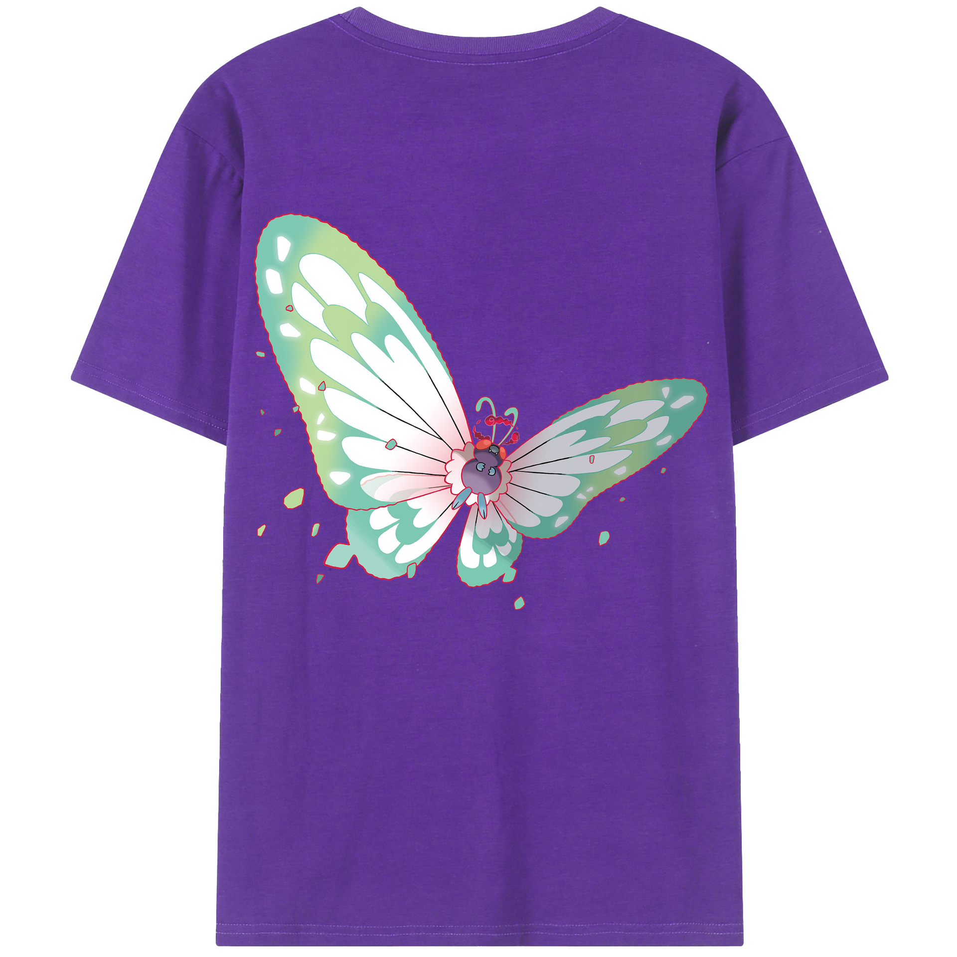 （画像用） ポケットモンスター Pokémon 綿100％ メンズ半袖Tシャツ（バックプリント） 通気性
