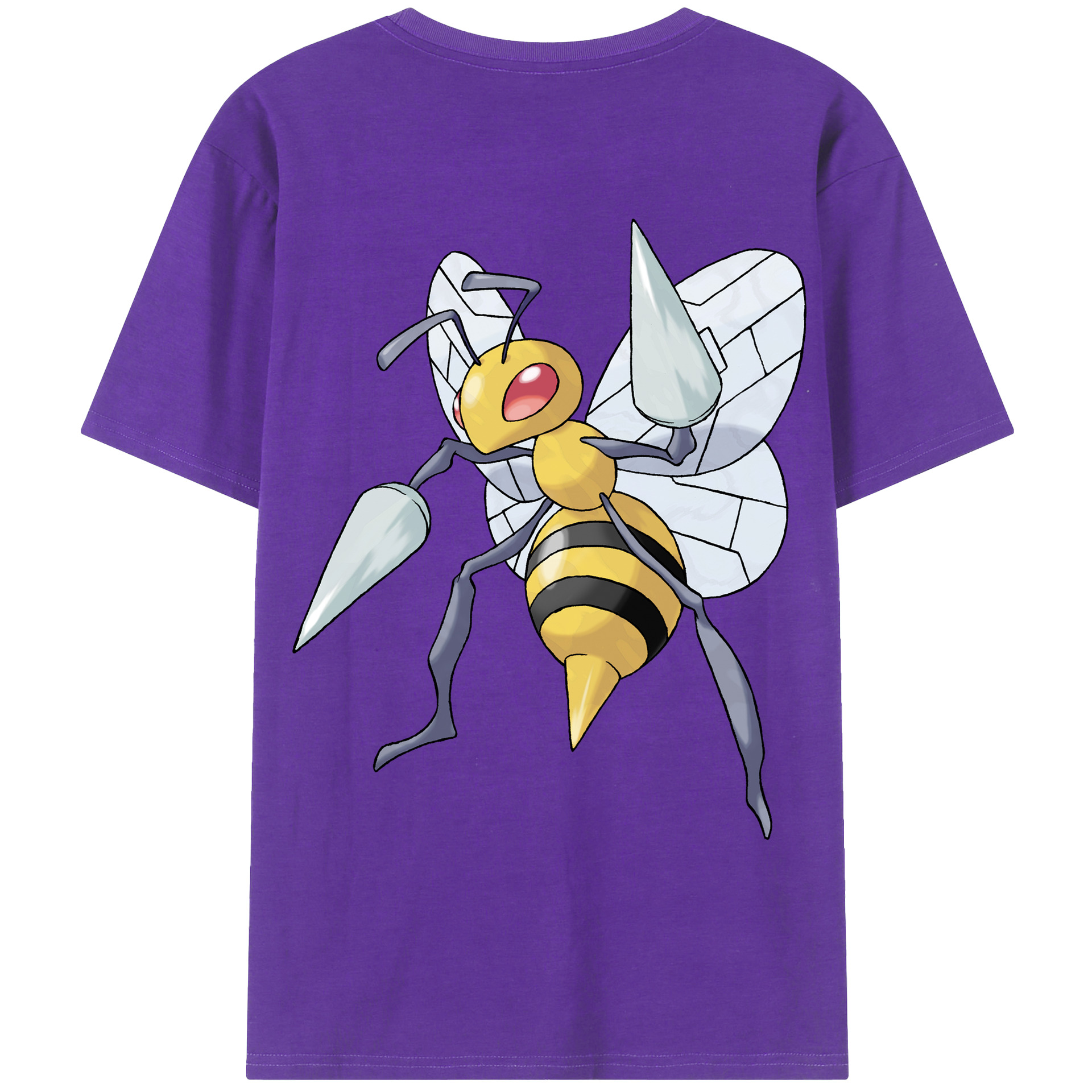 （画像用） ポケットモンスター Pokémon 綿100％ メンズ半袖Tシャツ（バックプリント） 通気性
