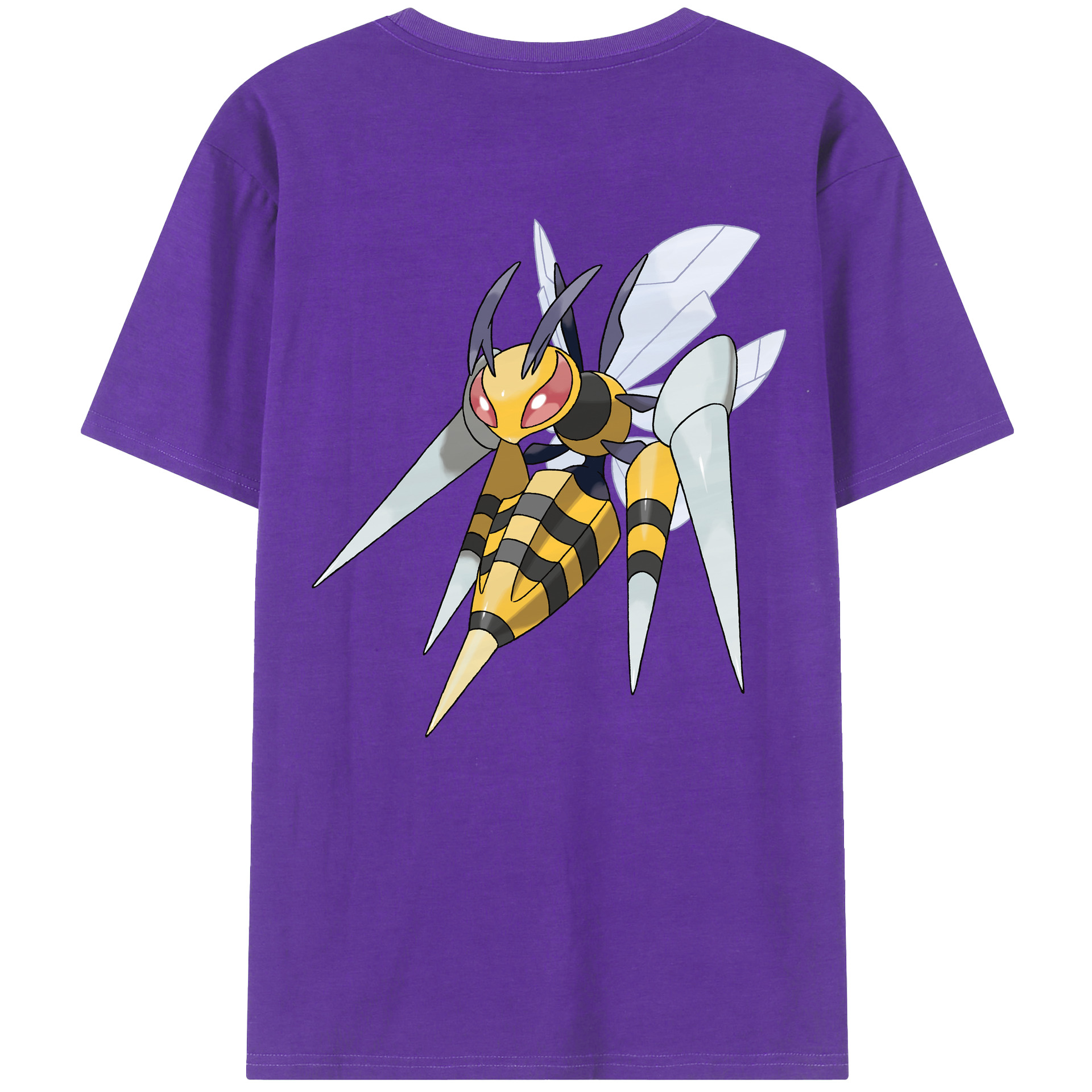 （画像用） ポケットモンスター Pokémon 綿100％ メンズ半袖Tシャツ（バックプリント） 通気性