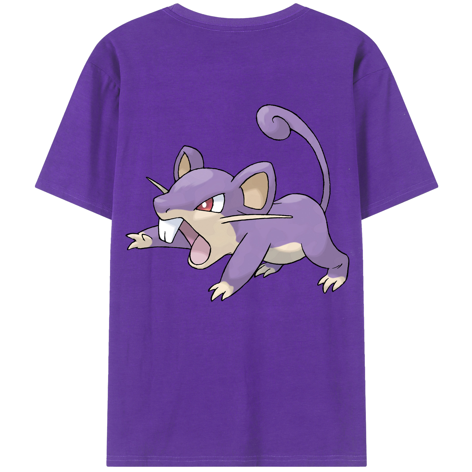 （画像用） ポケットモンスター Pokémon 綿100％ メンズ半袖Tシャツ（バックプリント） 通気性