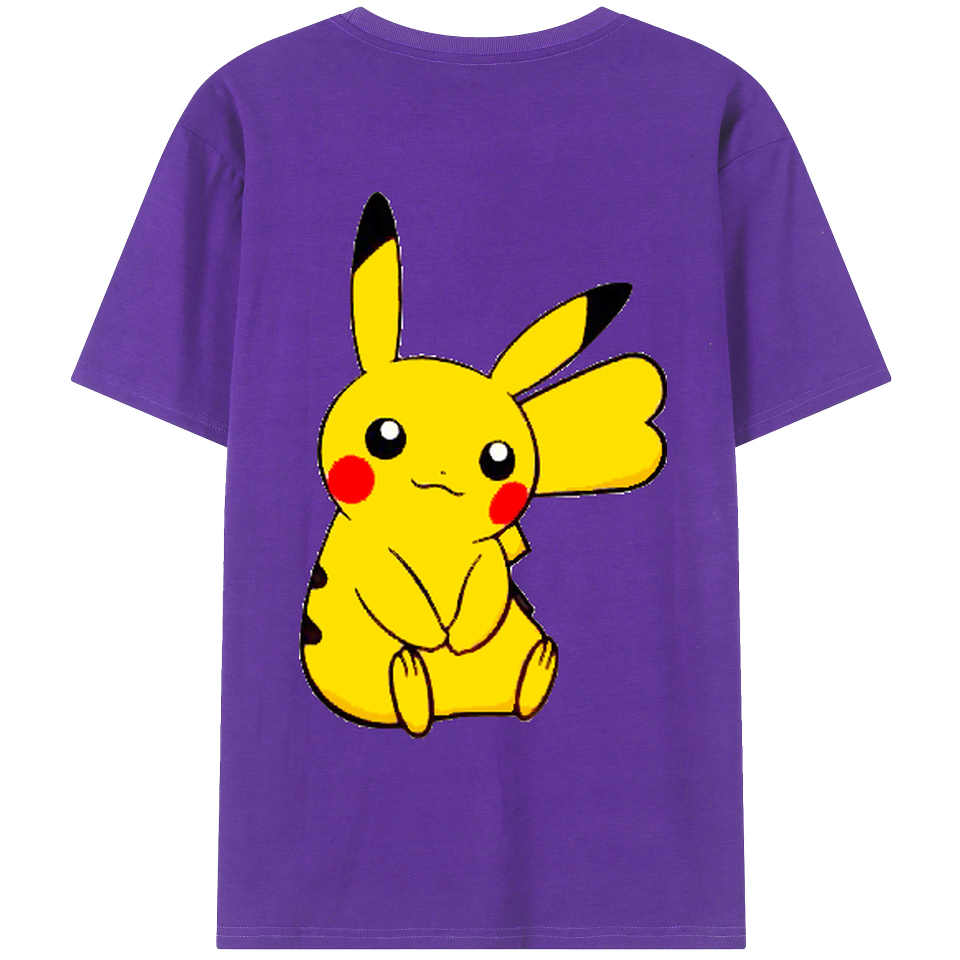（画像用） ポケットモンスター Pokémon 綿100％ メンズ半袖Tシャツ（バックプリント） 通気性