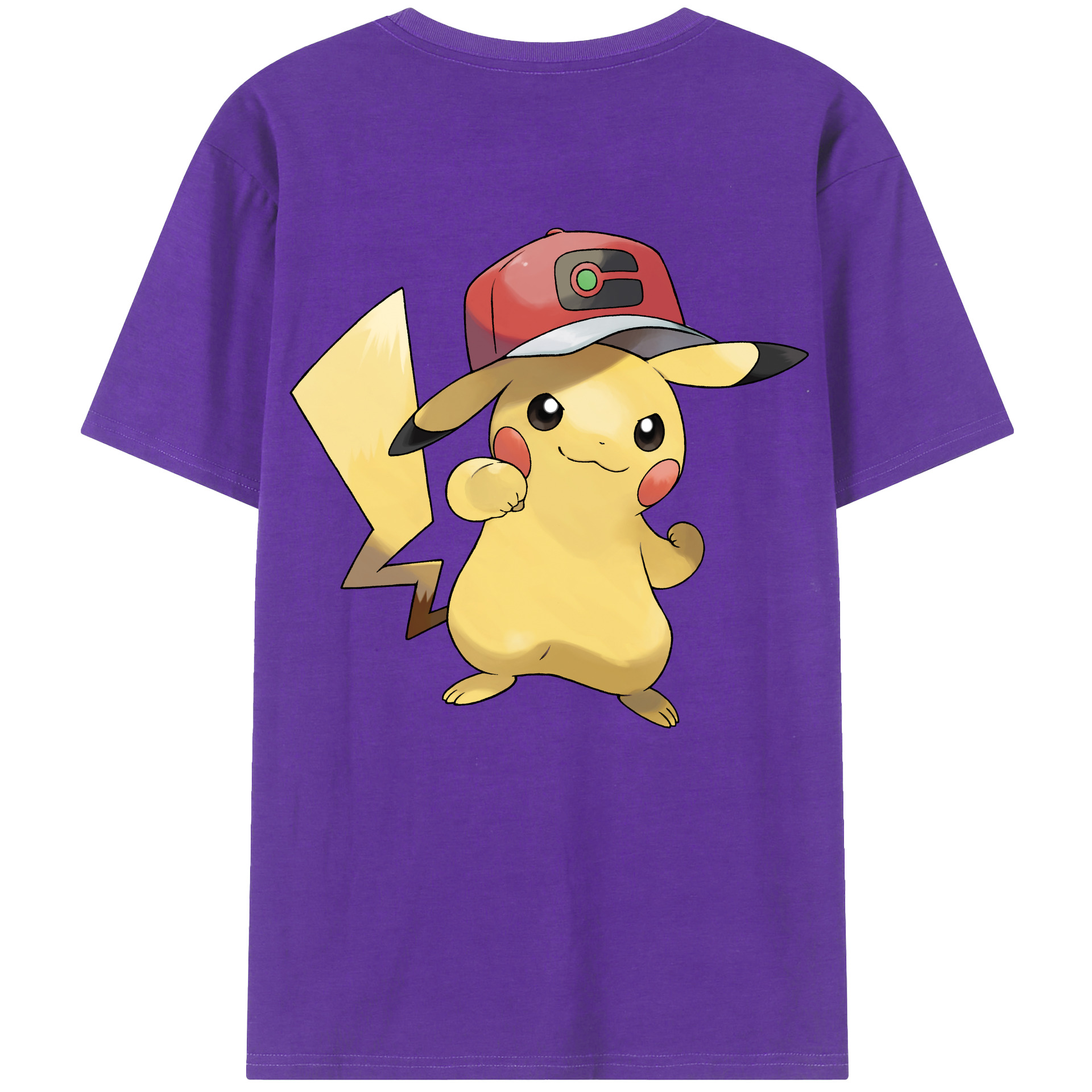（画像用） ポケットモンスター Pokémon 綿100％ メンズ半袖Tシャツ（バックプリント） 通気性